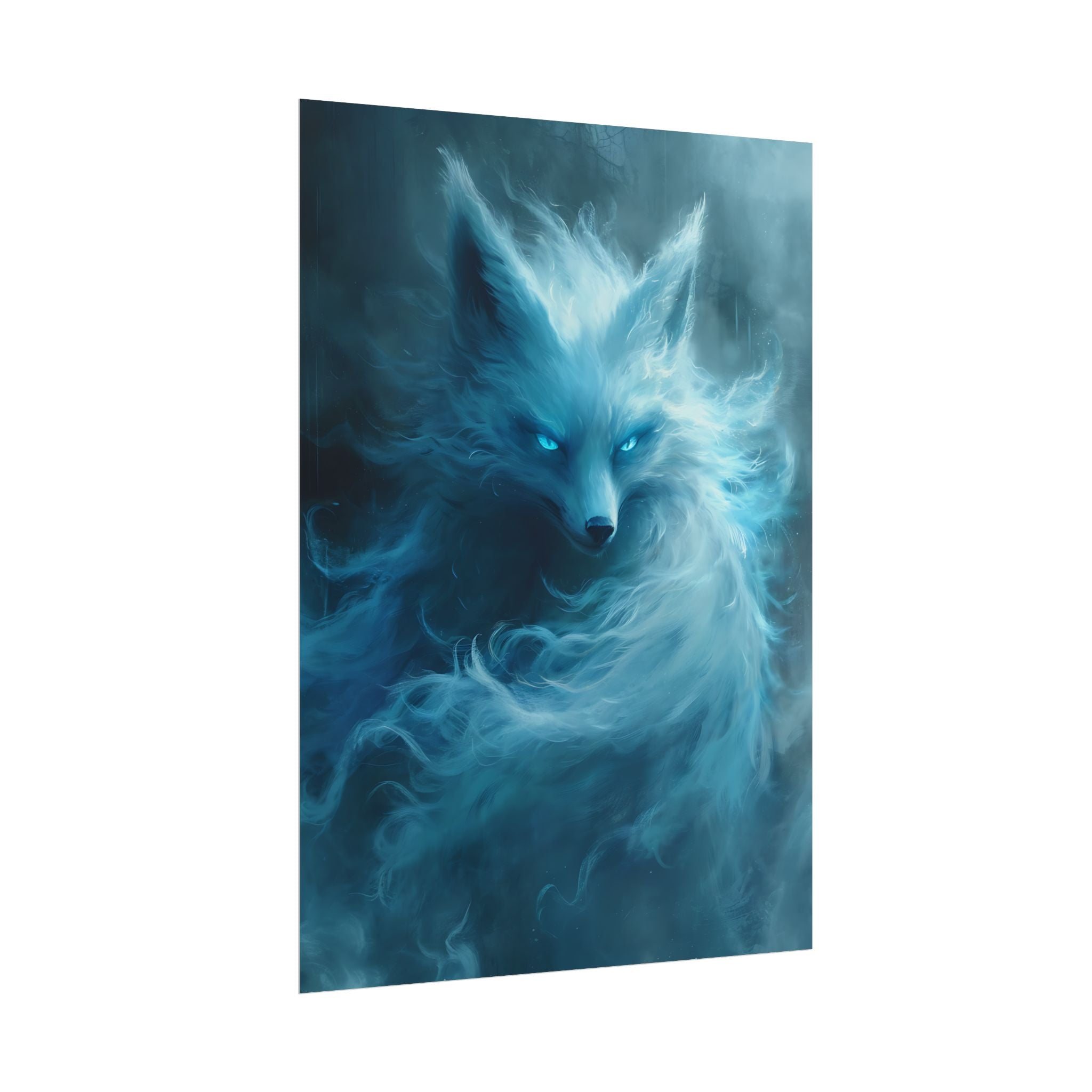 arctic-white-snow-fox-poster-print-fantasy-decor-wildlife-wall-art-home-decor-animal-lover-gift-anime-fantasy-gift