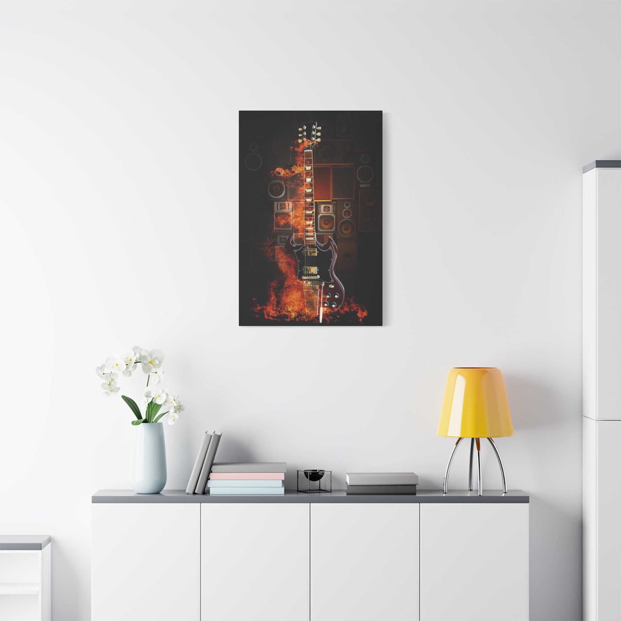 canvas-print-rock-n-roll-guitar-in-fire-home-wall-decor-music-art-gift-matte-stretched-wall-art-musicians-gift-guitarist-deco