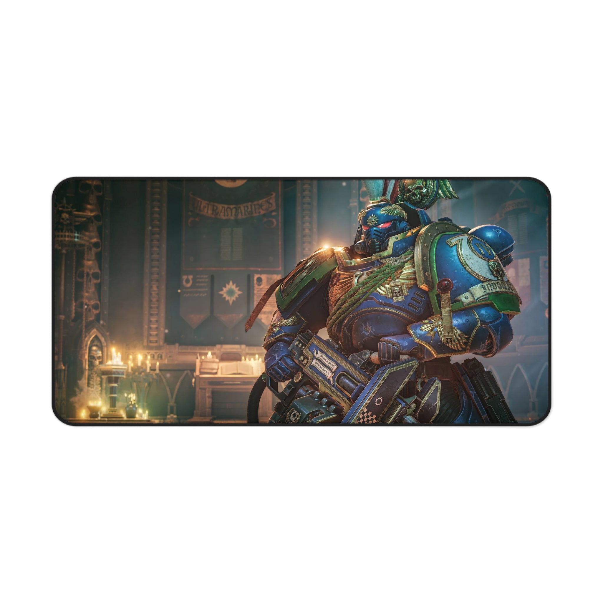 Warhammer 40k Space Marine 2 Gaming Mouse Pad - XL Desk Mat & Extended Desk Pad for Wargaming, Gamer Gift, Imperial Guard
