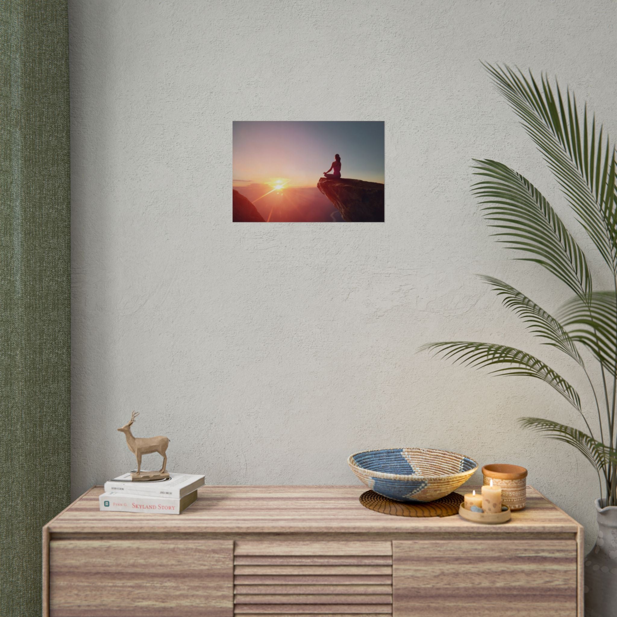 sunset-meditation-poster-yoga-wall-decor-mindfulness-poster-art-print-spiritual-gift-serene-home-decor-rolled-posters
