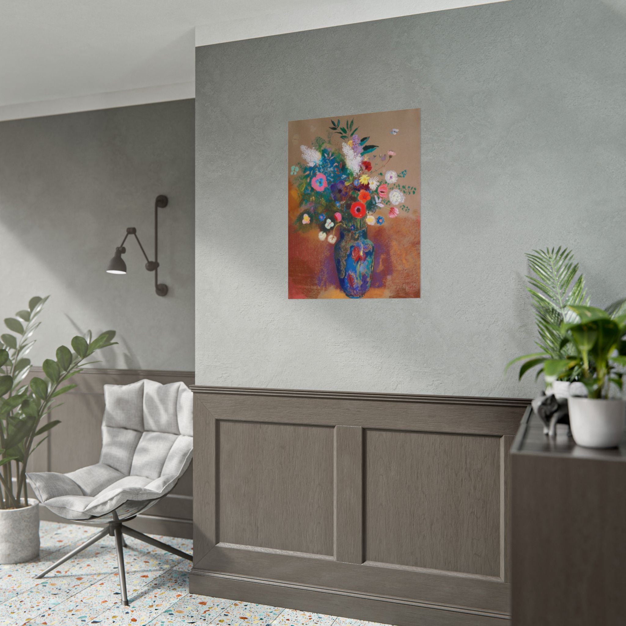 Flower Poster Print, Odilon Redon Bouquet of Flowers, Home Decor Living Room, Flower Wall Decor, Floral Poster Art, Housewarming Gift