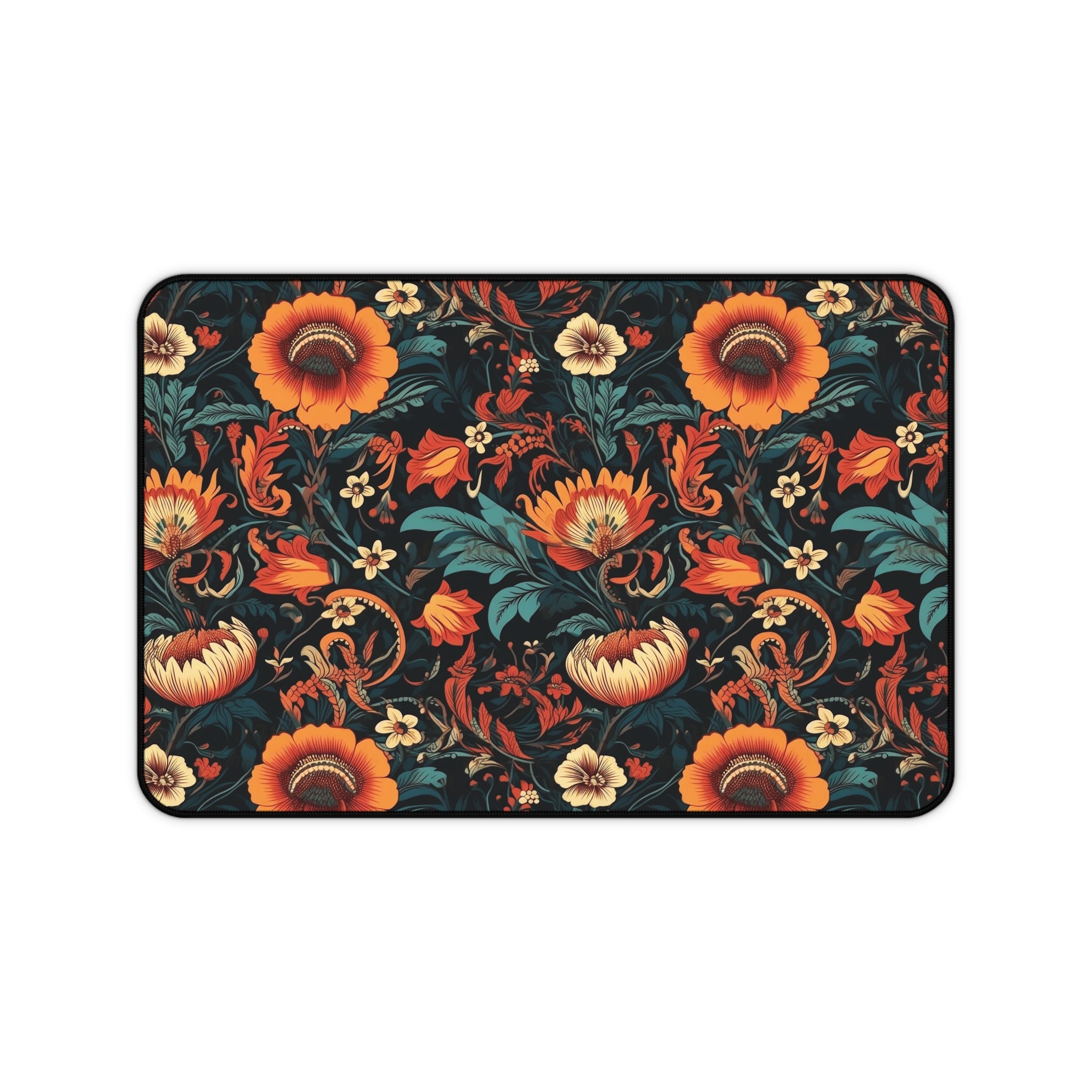 retro-orange-flowers-cottagecore-desk-mat-floral-mouse-pad-farmhouse-style-office-decor-shabby-chic-workspace-decor-large-gam