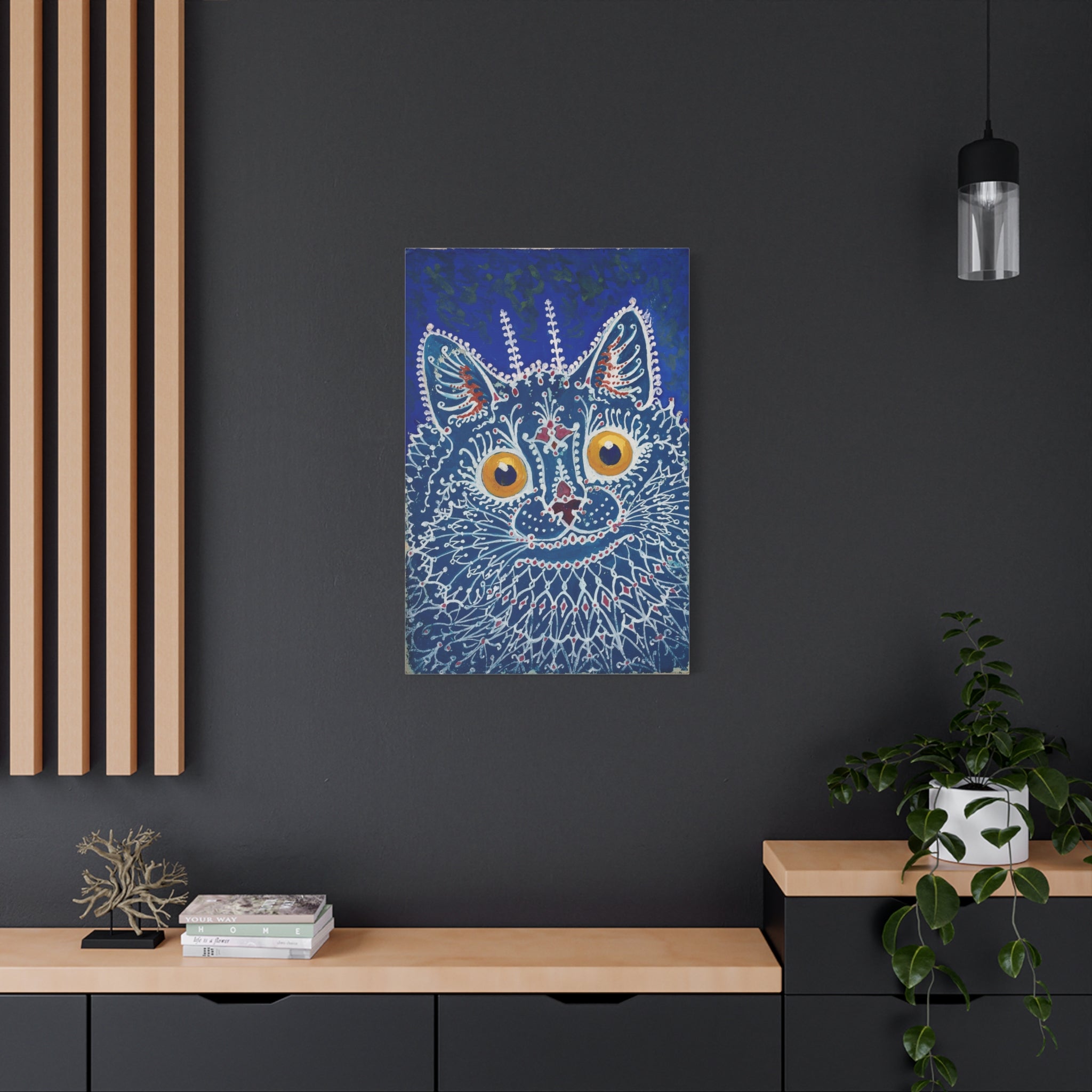 canvas-print-louis-wain-cat-gothic-style-gouache-art-large-wall-decor-matte-stretched-home-office-decoration-unique-cat-print