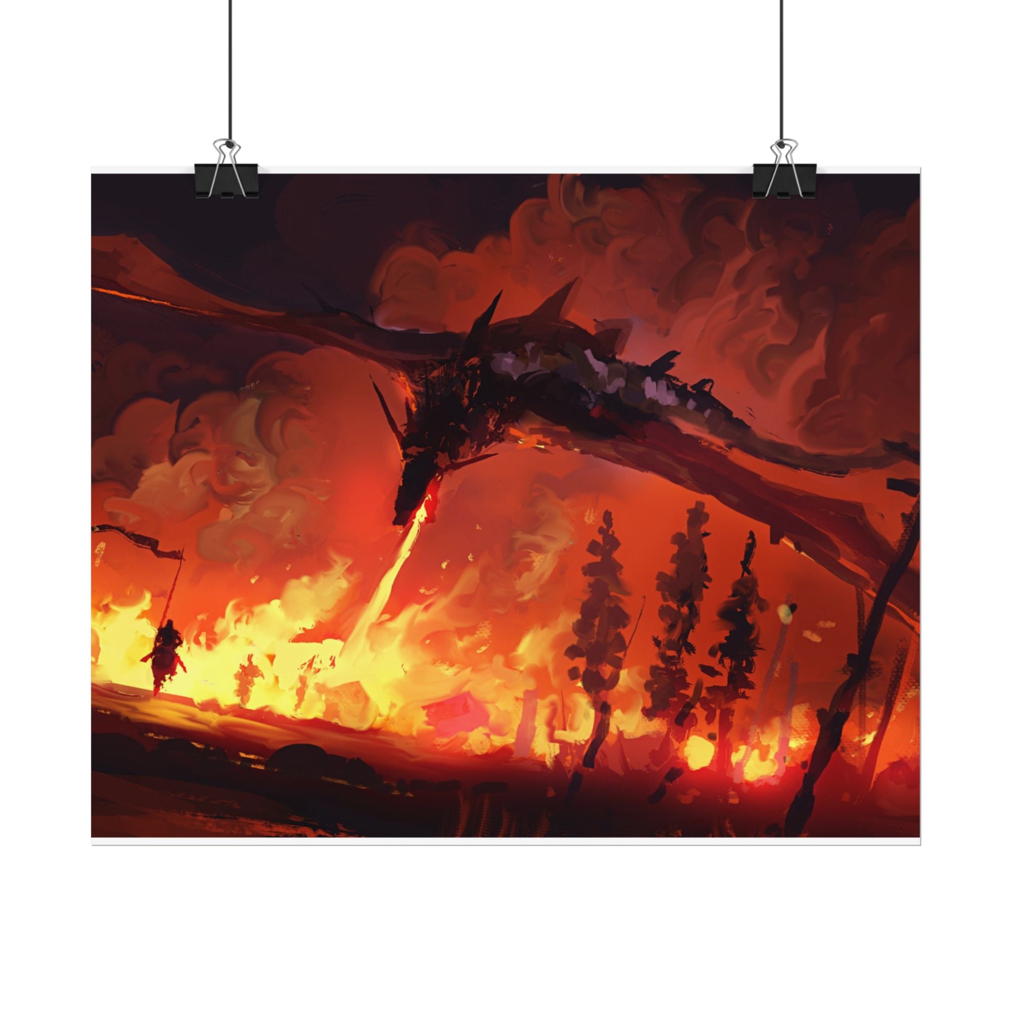 dragon-fire-rolled-poster-fantasy-art-print-mythical-creature-room-decor-dungeons-and-dragons-wall-art-magical-poster-print-m