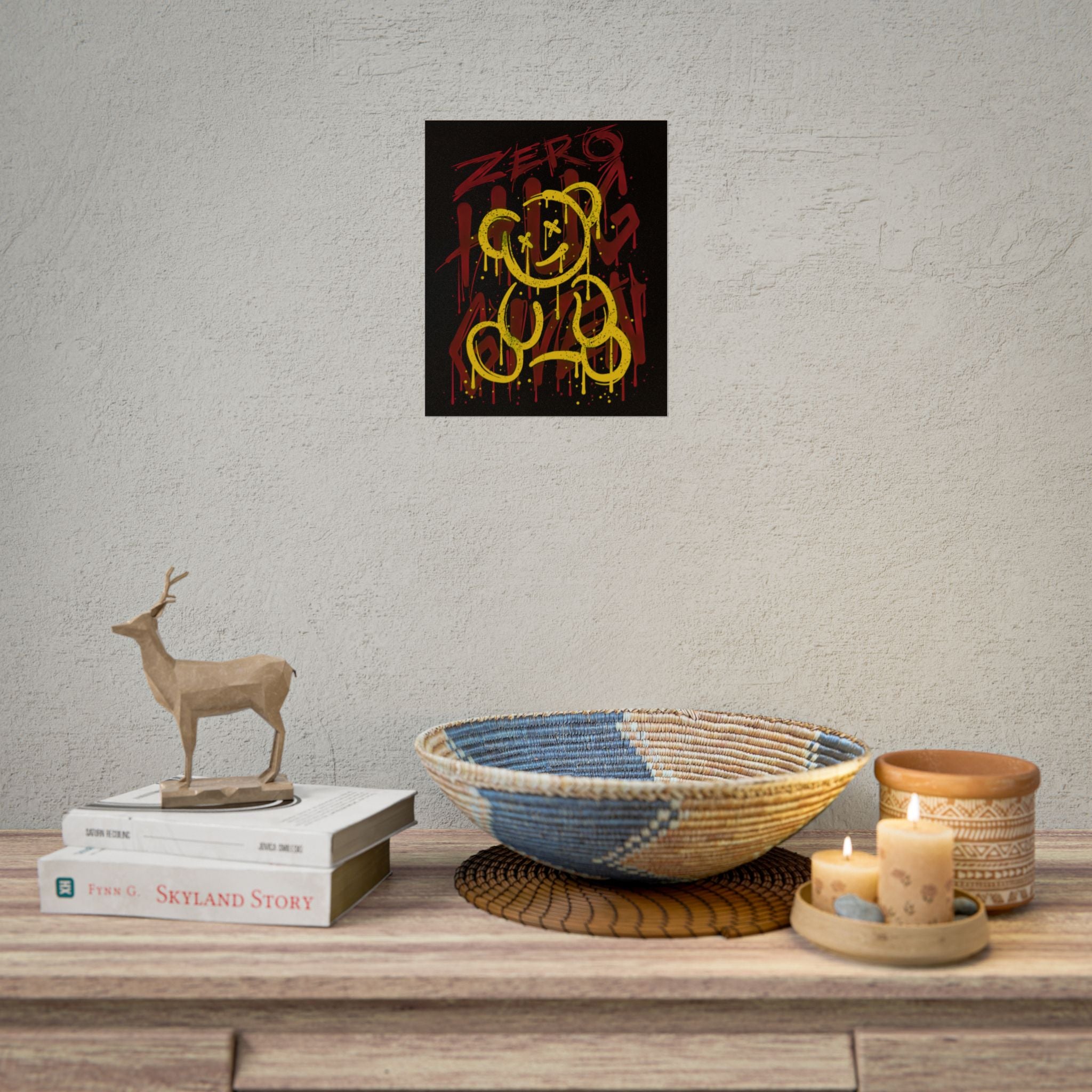 zero-hug-given-poster-print-teddy-bear-print-graffiti-wall-art-fun-wall-art-moody-wall-art-emotional-wall-decor