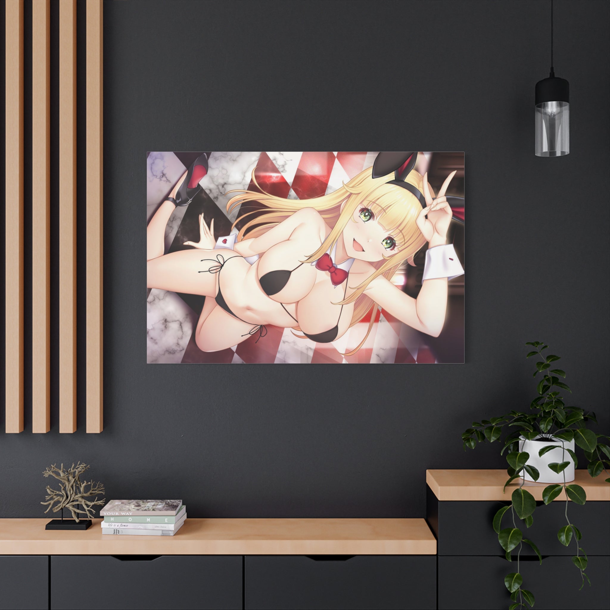 beautiful-sexy-anime-girl-canvas-print-bunny-girl-canvas-wall-art-anime-lover-home-decor-anime-girl-poster-canvas-wall-art