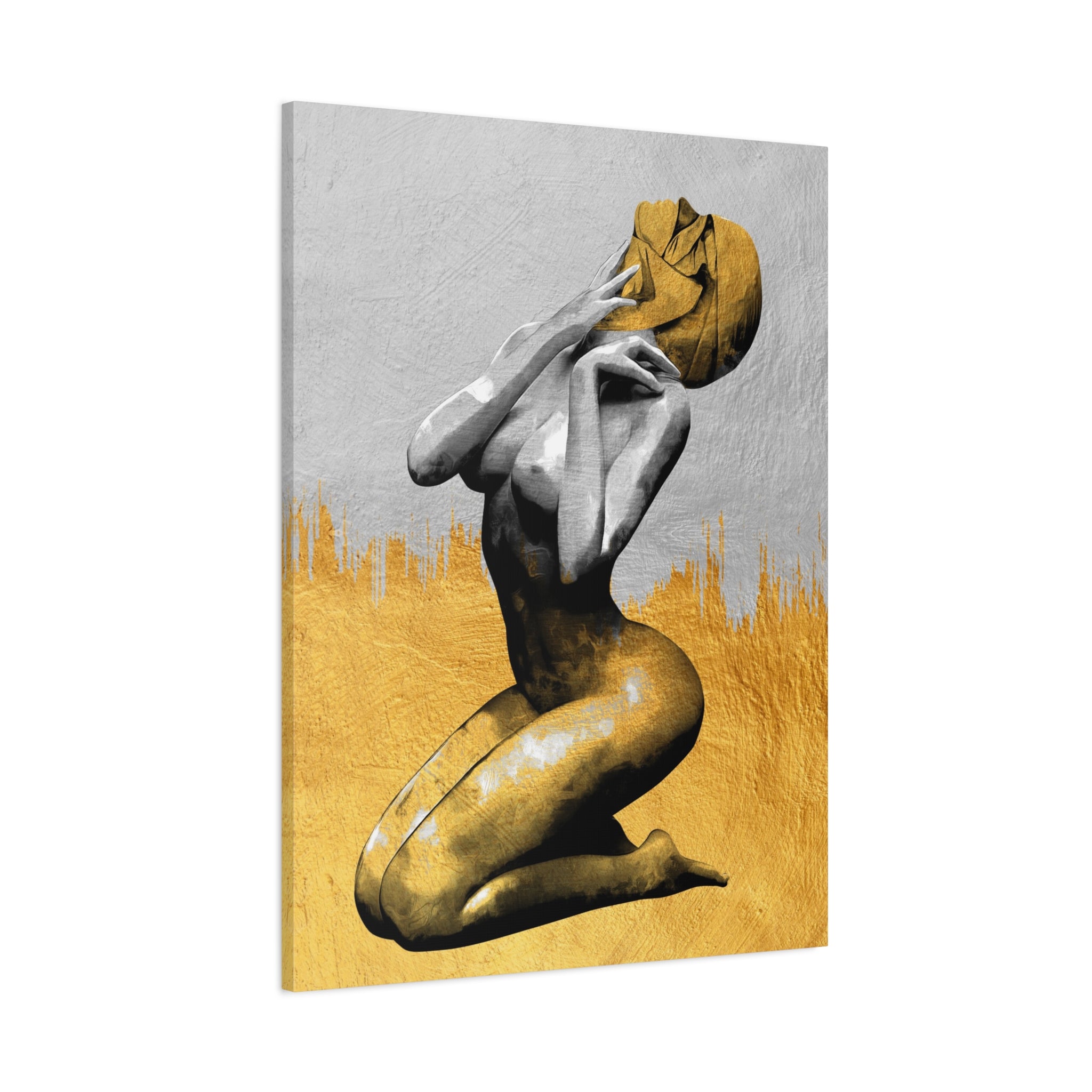 canvas-print-modern-art-nude-art-golden-decor-stretched-matte-canvas-wall-art-for-living-room-alternative-art-print-artwork