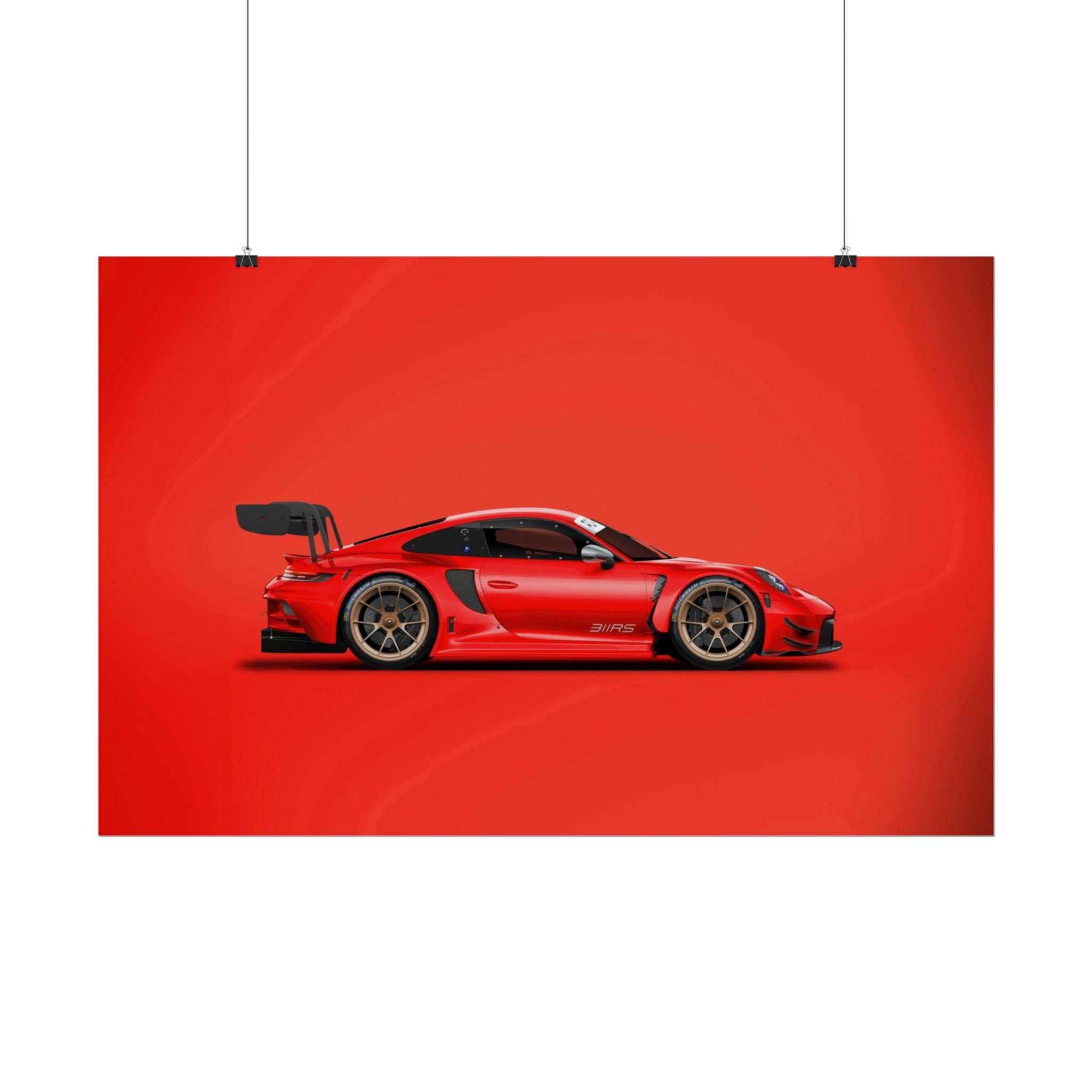 poster-print-wall-art-porsche-911-red-gt3r-red-supercar-poster-porsche-decor-rolled-poster-wall-art-hypercars-wall-decor