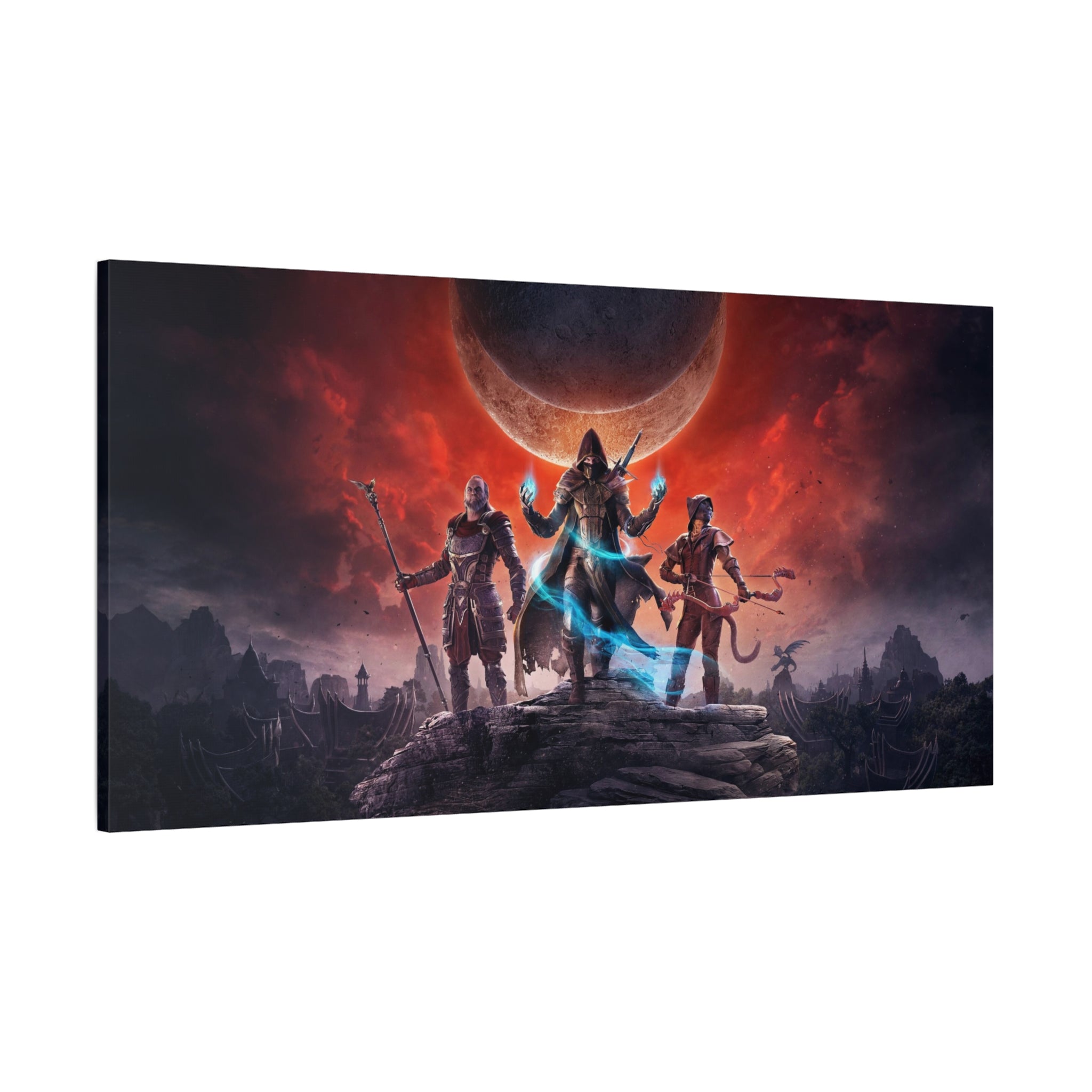 The Elder Scrolls Elsweyr, Skyrim Canvas Wall Art - Dragon Game Canvas Print Room Decor, Gaming Wall Art, Skyrim Gift