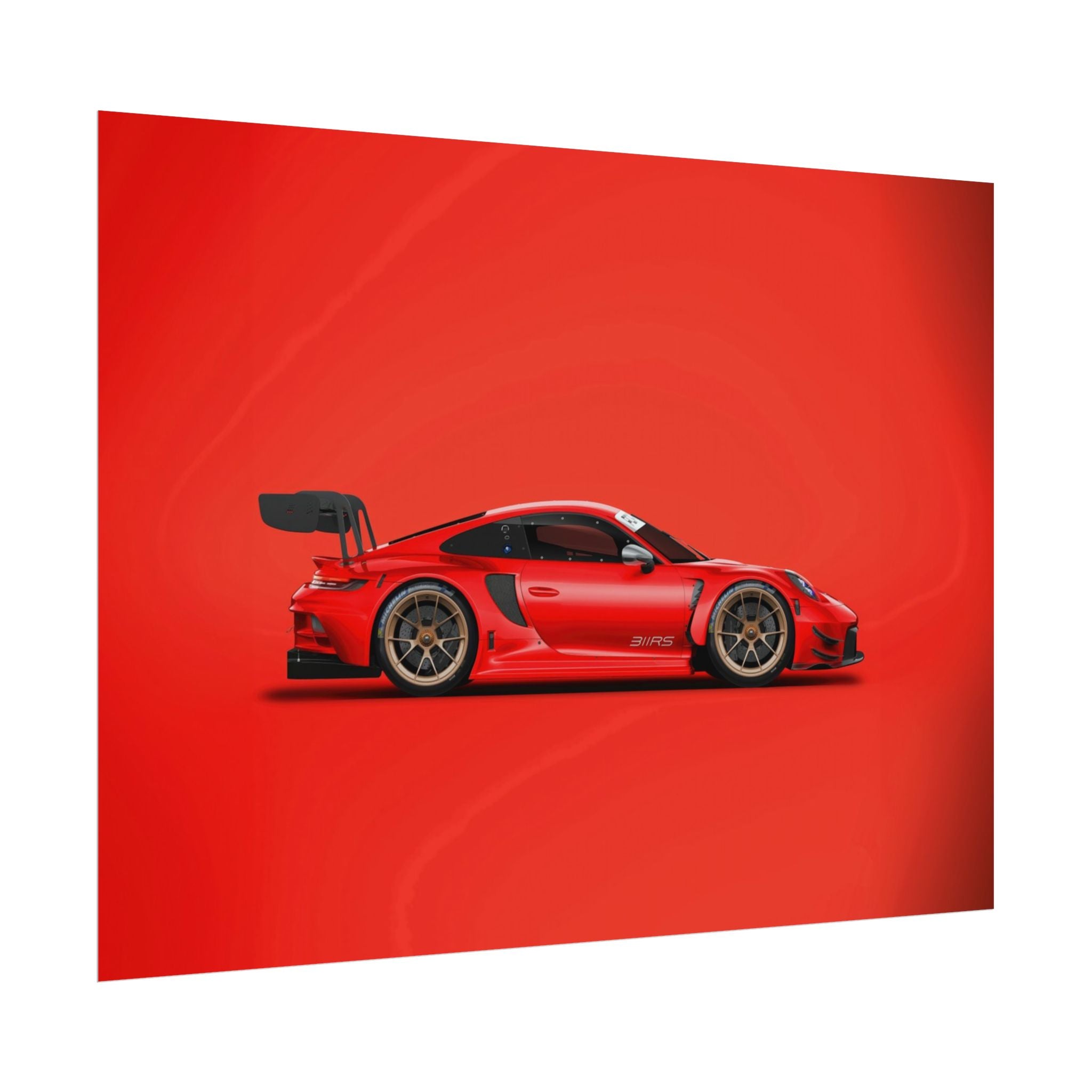 poster-print-wall-art-porsche-911-red-gt3r-red-supercar-poster-porsche-decor-rolled-poster-wall-art-hypercars-wall-decor