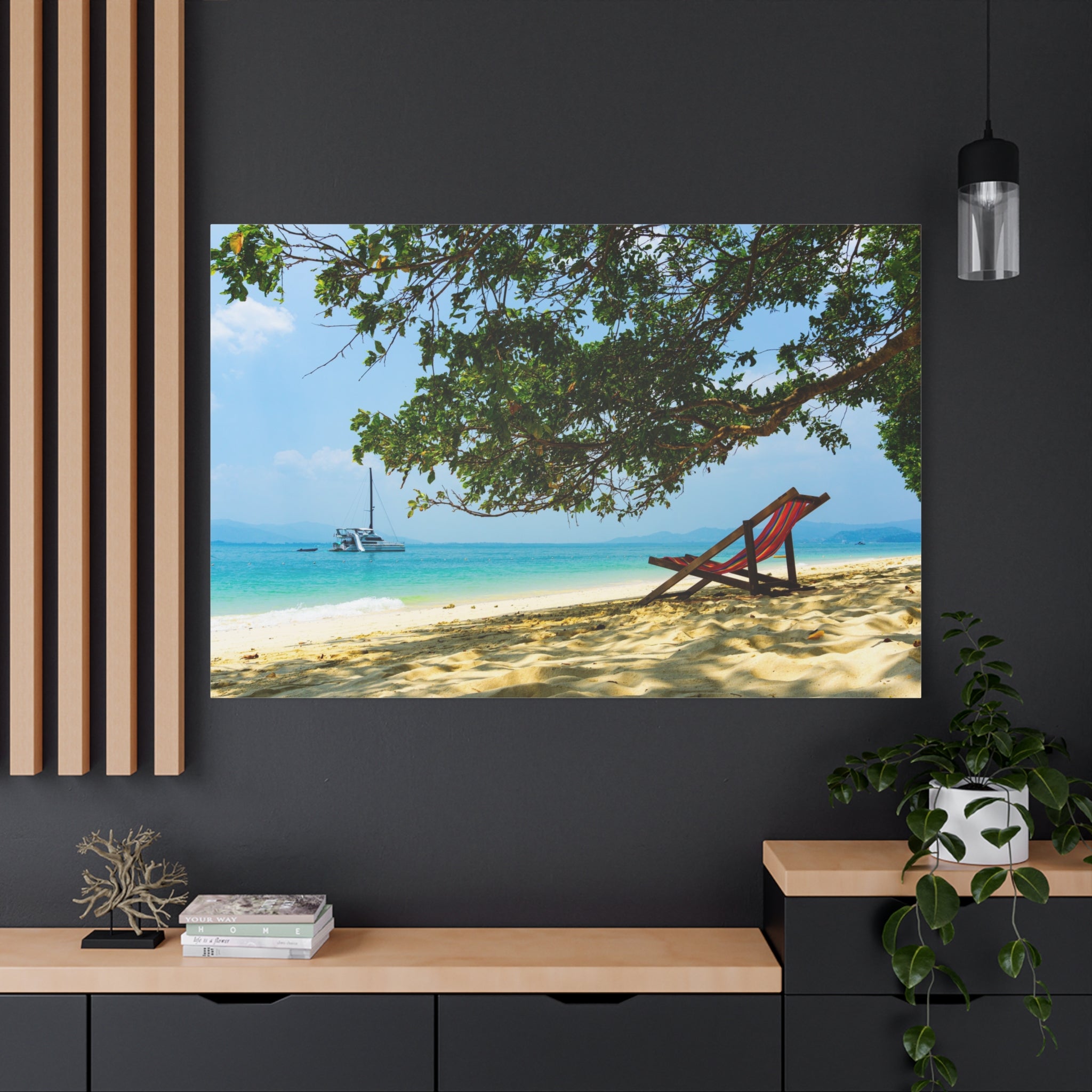 canvas-print-beach-scene-wall-art-coastal-decor-ocean-view-stretched-matte-canvas-print-home-decoration-beach-chairs-tropical