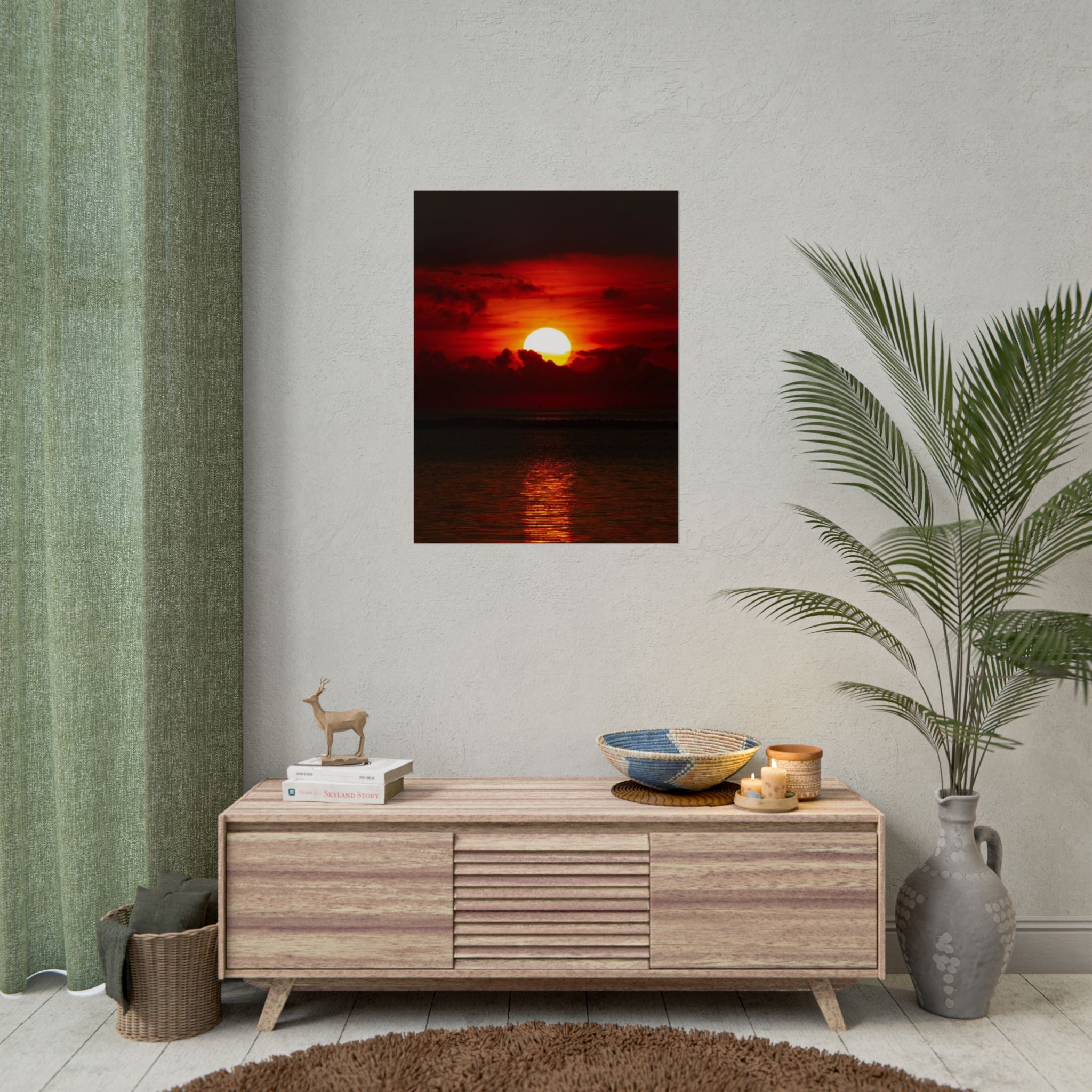 red-sunset-poster-print-red-wall-art-home-decor-red-sunset-wall-decor-cloud-ocean-art-housewarming-gift-wall-hangings-gift