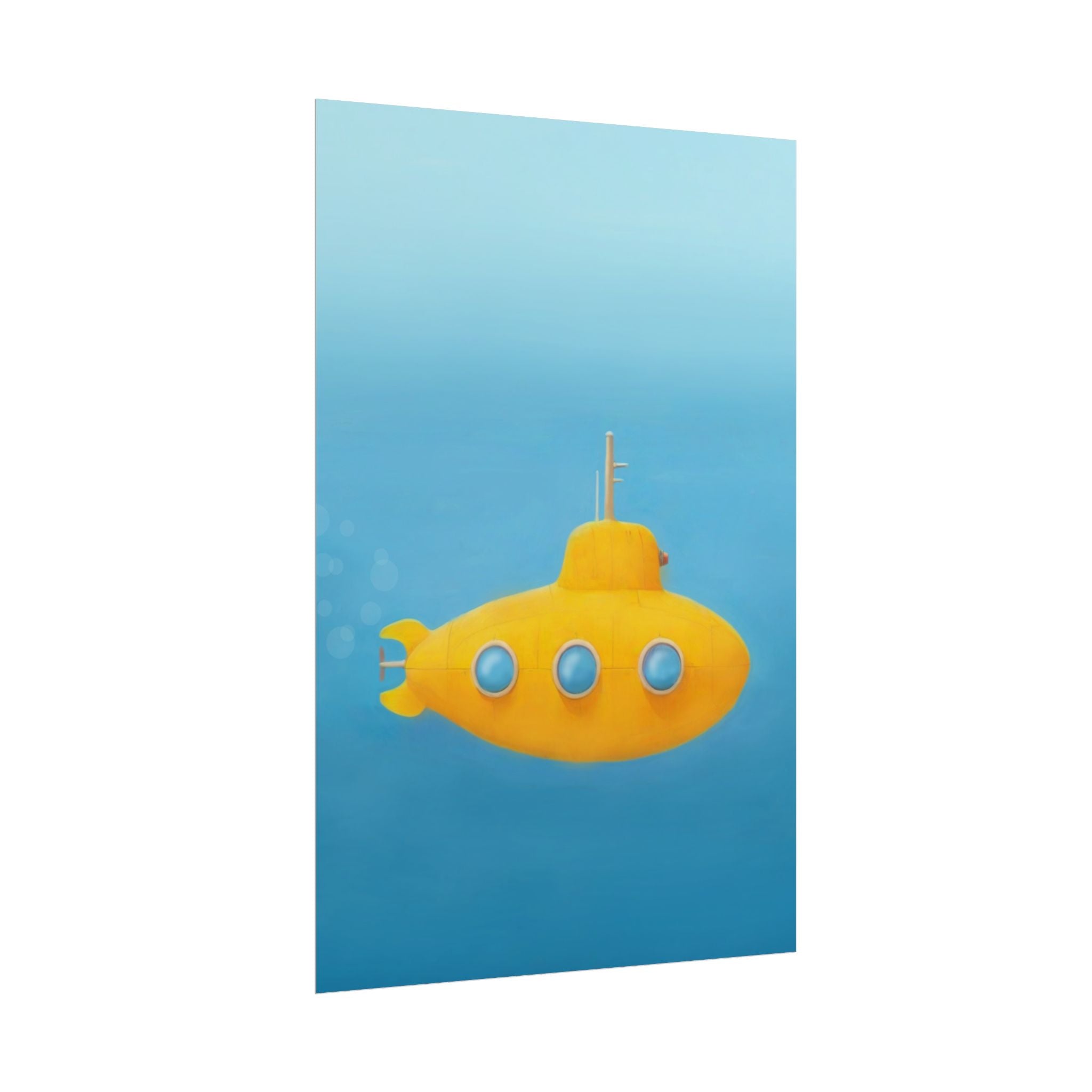 yellow-submarine-nursery-poster-art-fine-art-poster-wall-art-submarine-print-yellow-nursery-decor-gender-neutral-nursery