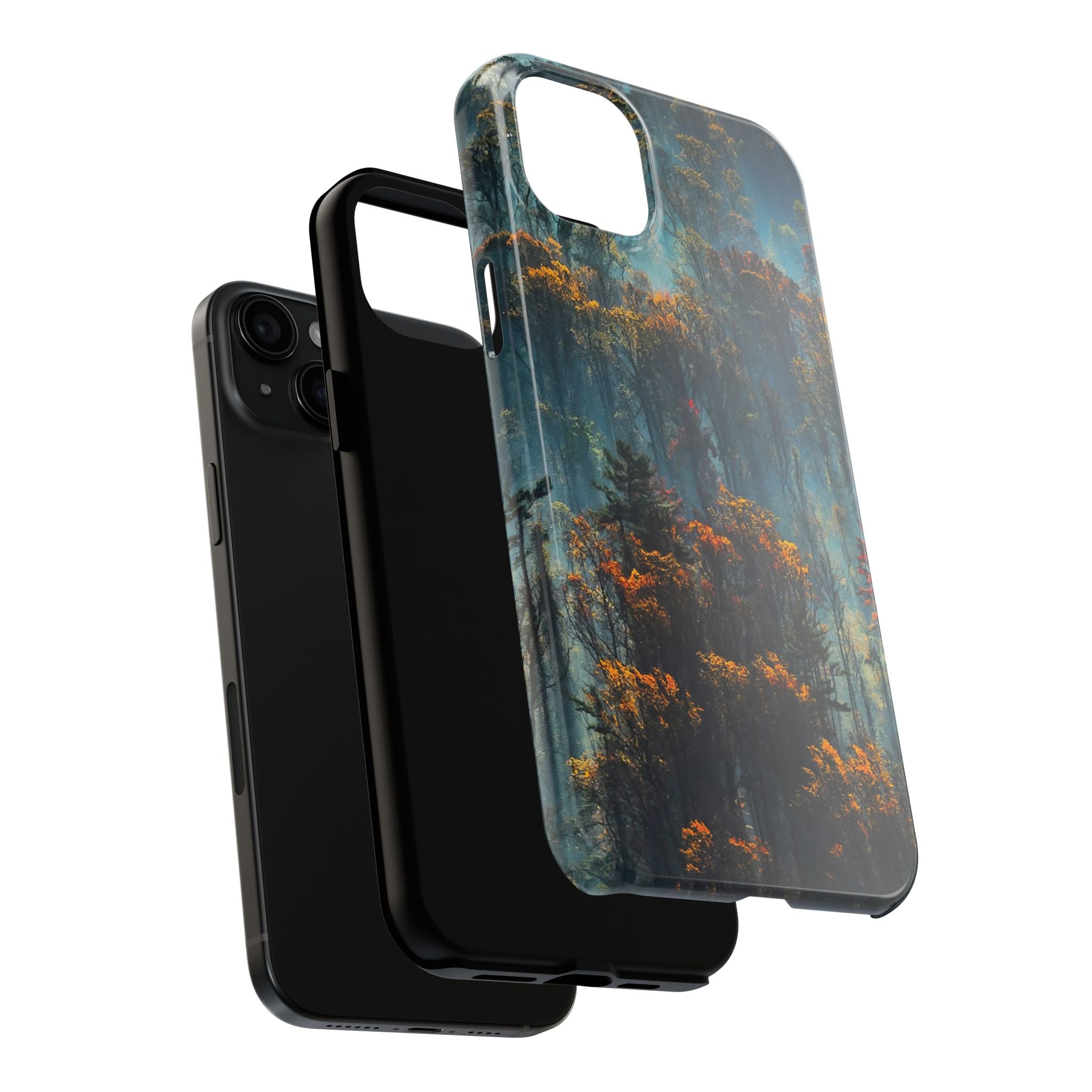 iphone-tough-case-misty-forrest-foggy-fall-iphone-covers-protective-smartphone-cover-nature-lover-gift-adventure-accessory