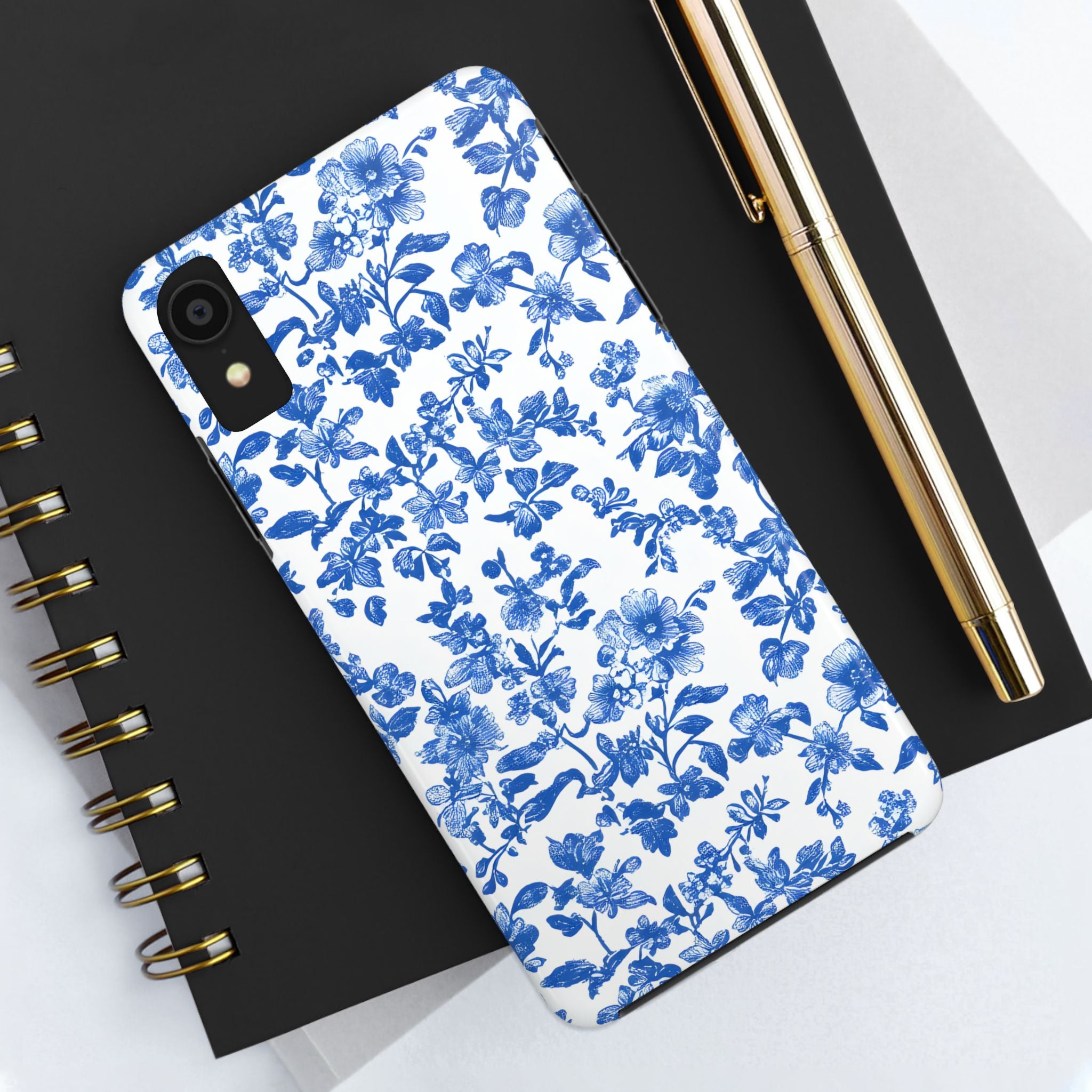 french-toile-floral-tough-iphone-case-blue-iphone-cover-protective-iphone-case-hard-shell-iphone-case-vintage-design-phone-ca