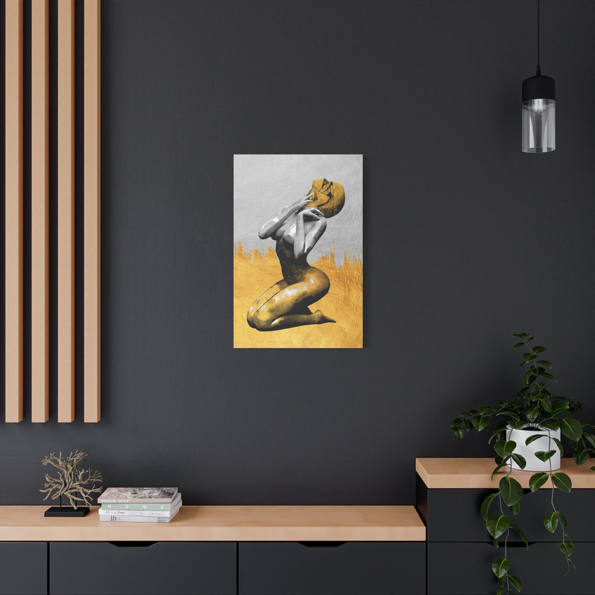 canvas-print-modern-art-nude-art-golden-decor-stretched-matte-canvas-wall-art-for-living-room-alternative-art-print-artwork