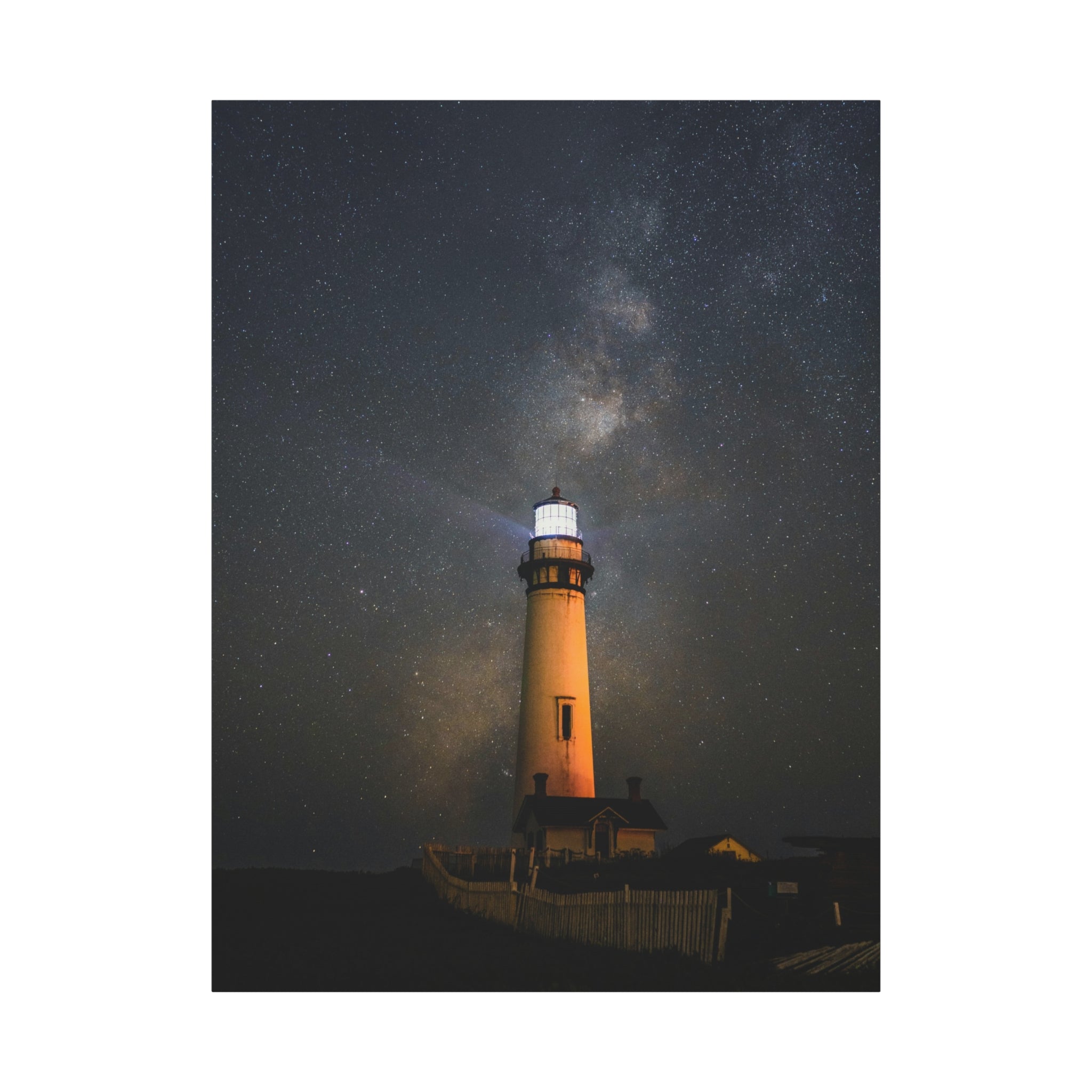 canvas-print-lighthouse-on-rock-matte-canvas-stretched-1-25-inch-coastal-wall-art-nautical-decor-beach-house-decoration-seasi