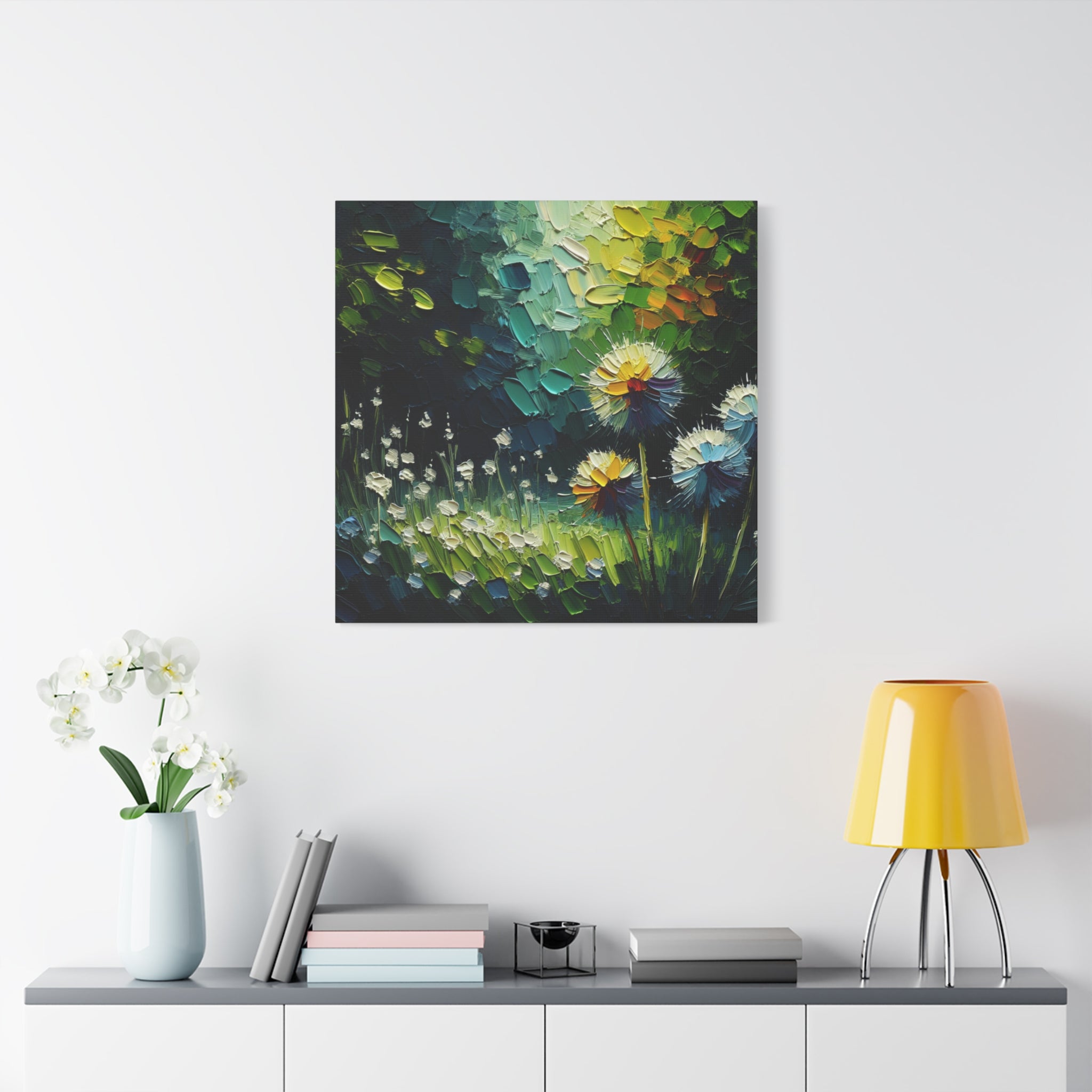 canvas-print-impasto-dandelion-wall-art-matte-canvas-oil-painting-stretched-wall-art-home-decor-floral-print-gift-for-nature-