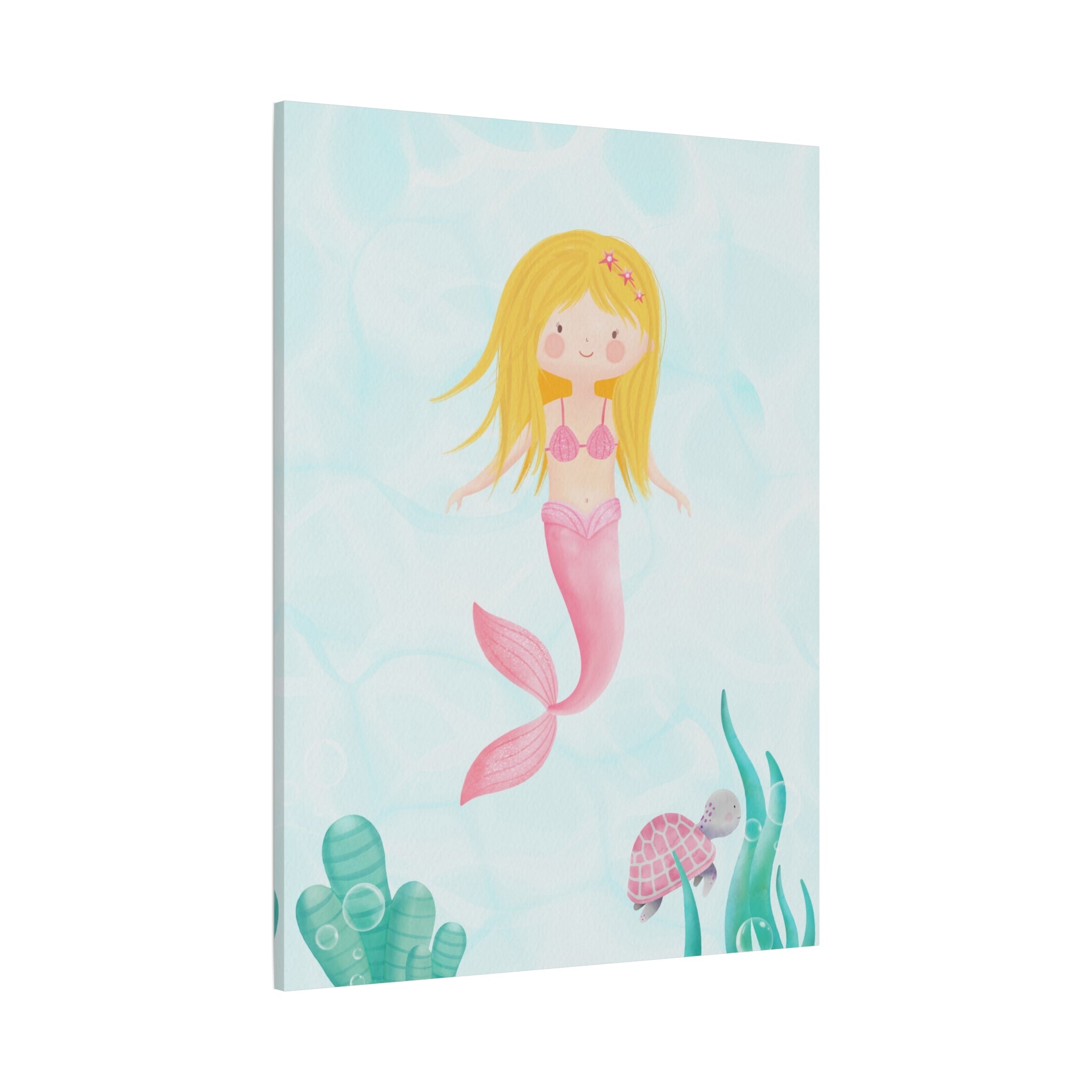 canvas-wall-art-cute-pink-mermaid-nursery-decor-pink-mermaid-print-nursery-art-cute-pink-mermaid-decoration-baby-nursery-merm