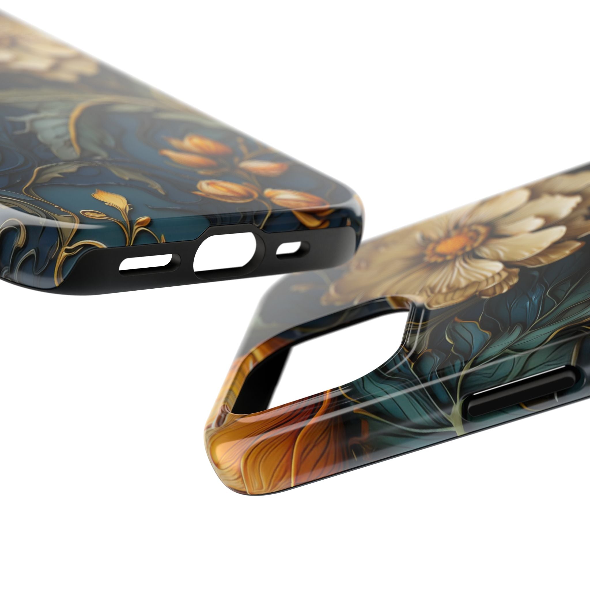 textured-art-nouveau-floral-tough-phone-case-cottagecore-iphone-case-unique-floral-phone-cover-vintage-style-iphone-case-prot