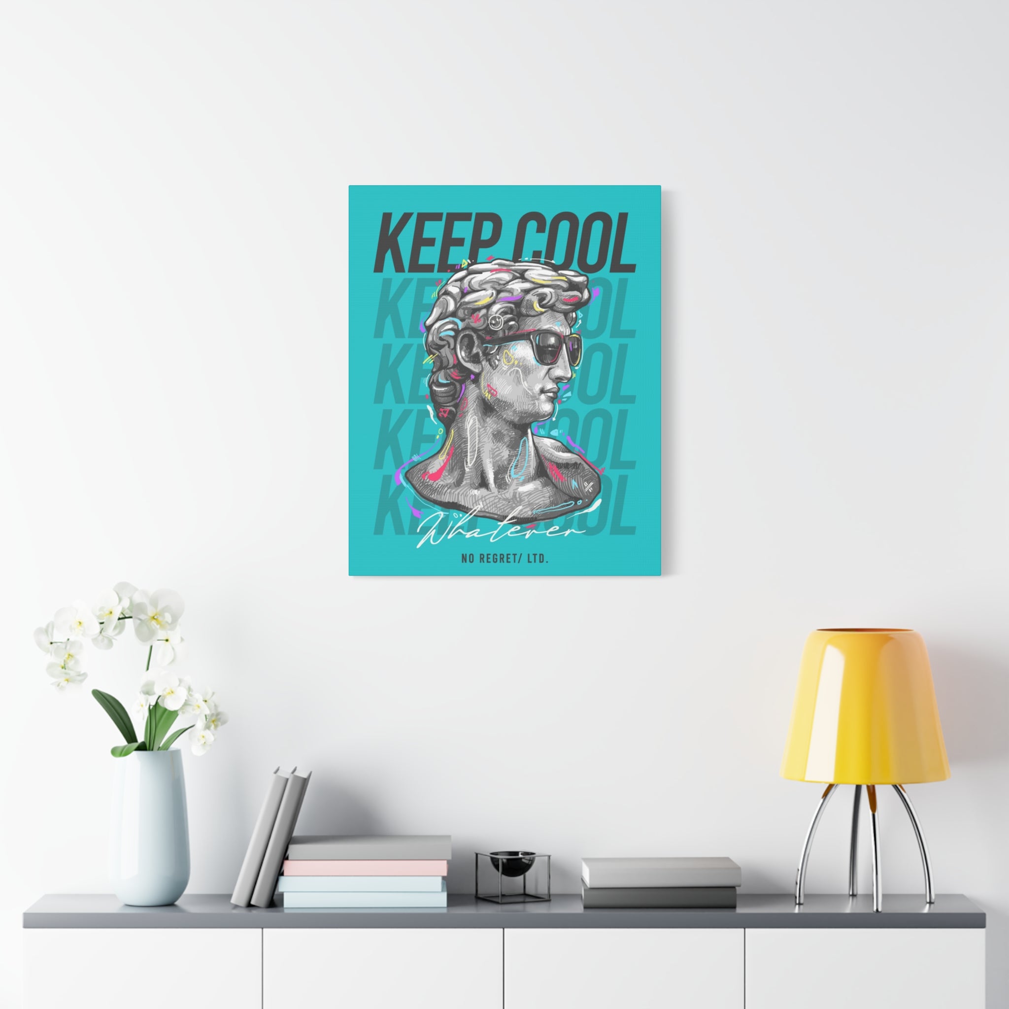 canvas-print-david-statue-with-sunglasses-living-room-decor-wall-art-matte-canvas-stretched-print-cool-home-decor-gift-unique