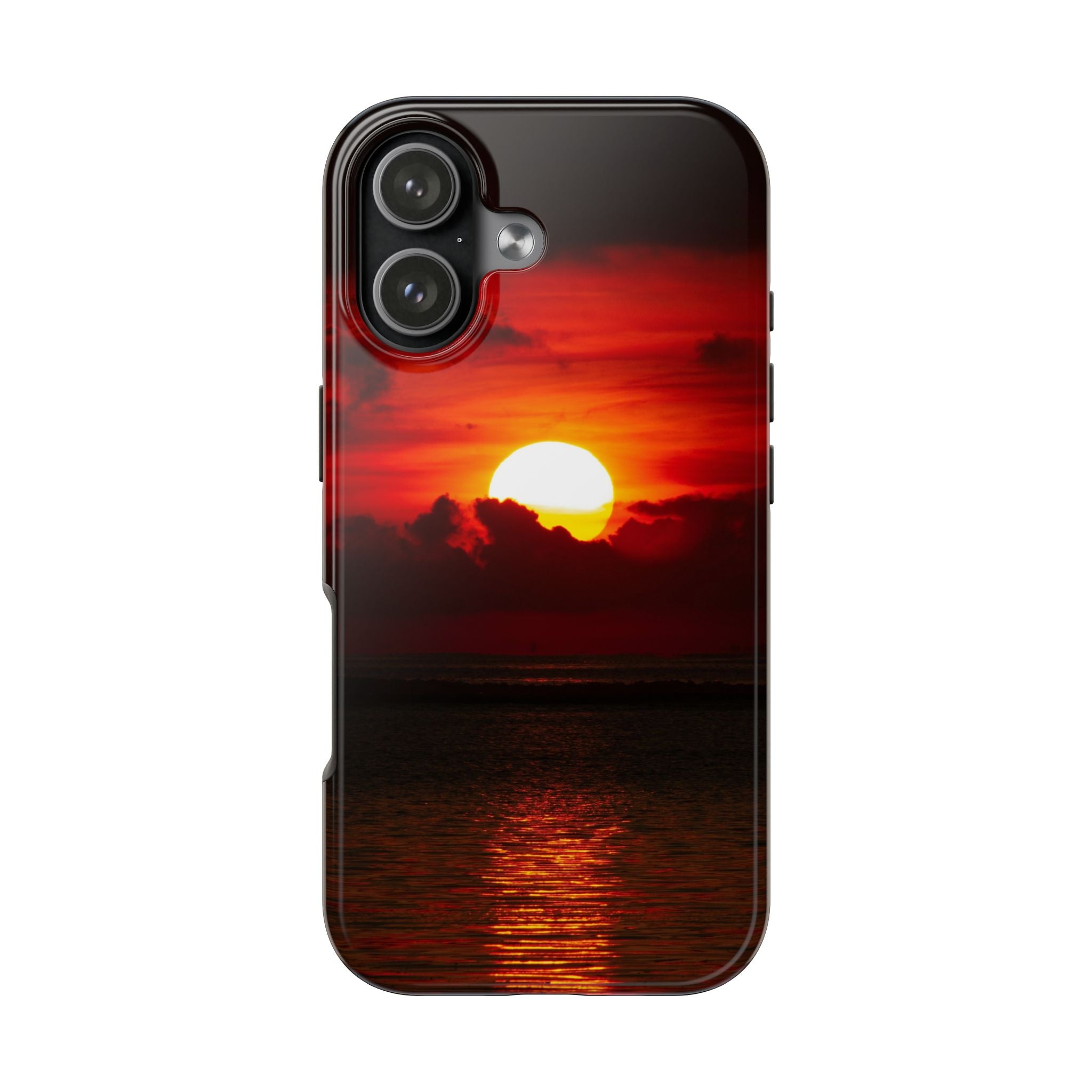 iPhone Tough Case - Red Sunset, Protective Phone Cover, Durable Smartphone Case, Hard Shell Phone Case, Sunset Lover Gift, Red Phone