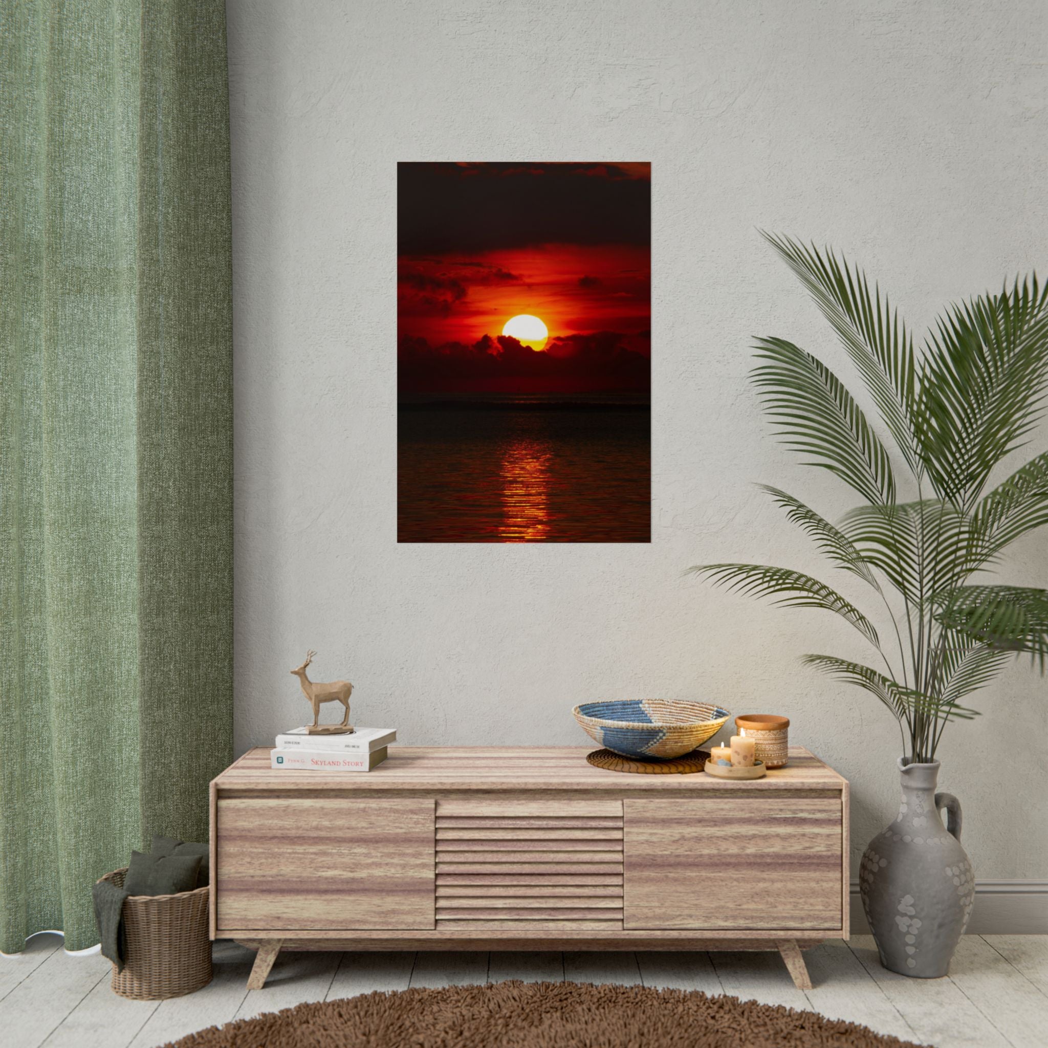 red-sunset-poster-print-red-wall-art-home-decor-red-sunset-wall-decor-cloud-ocean-art-housewarming-gift-wall-hangings-gift