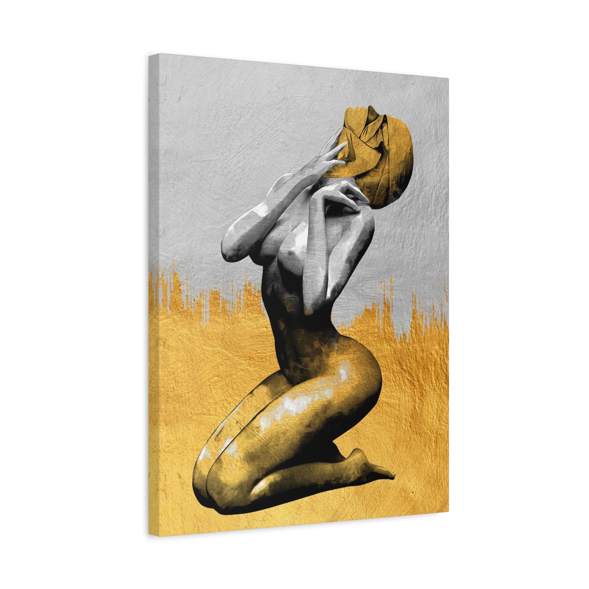 canvas-print-modern-art-nude-art-golden-decor-stretched-matte-canvas-wall-art-for-living-room-alternative-art-print-artwork