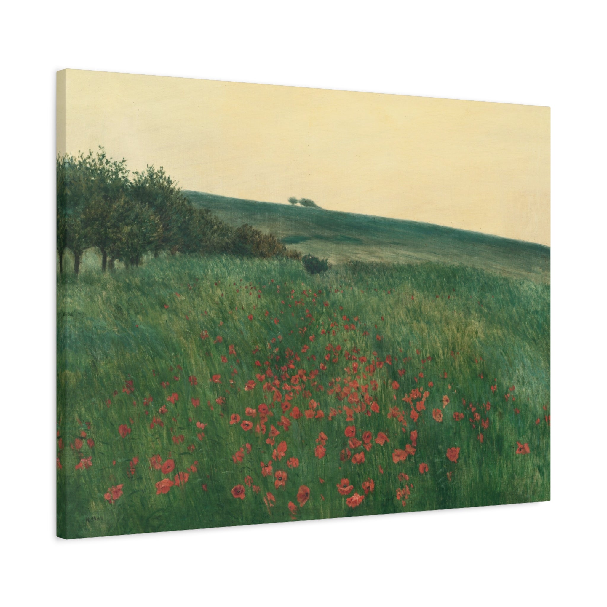canvas-print-fields-art-print-fields-landscape-painting-red-poppies-frantisek-kavan-rustic-canvas-wall-art-farmhouse-wall-dec