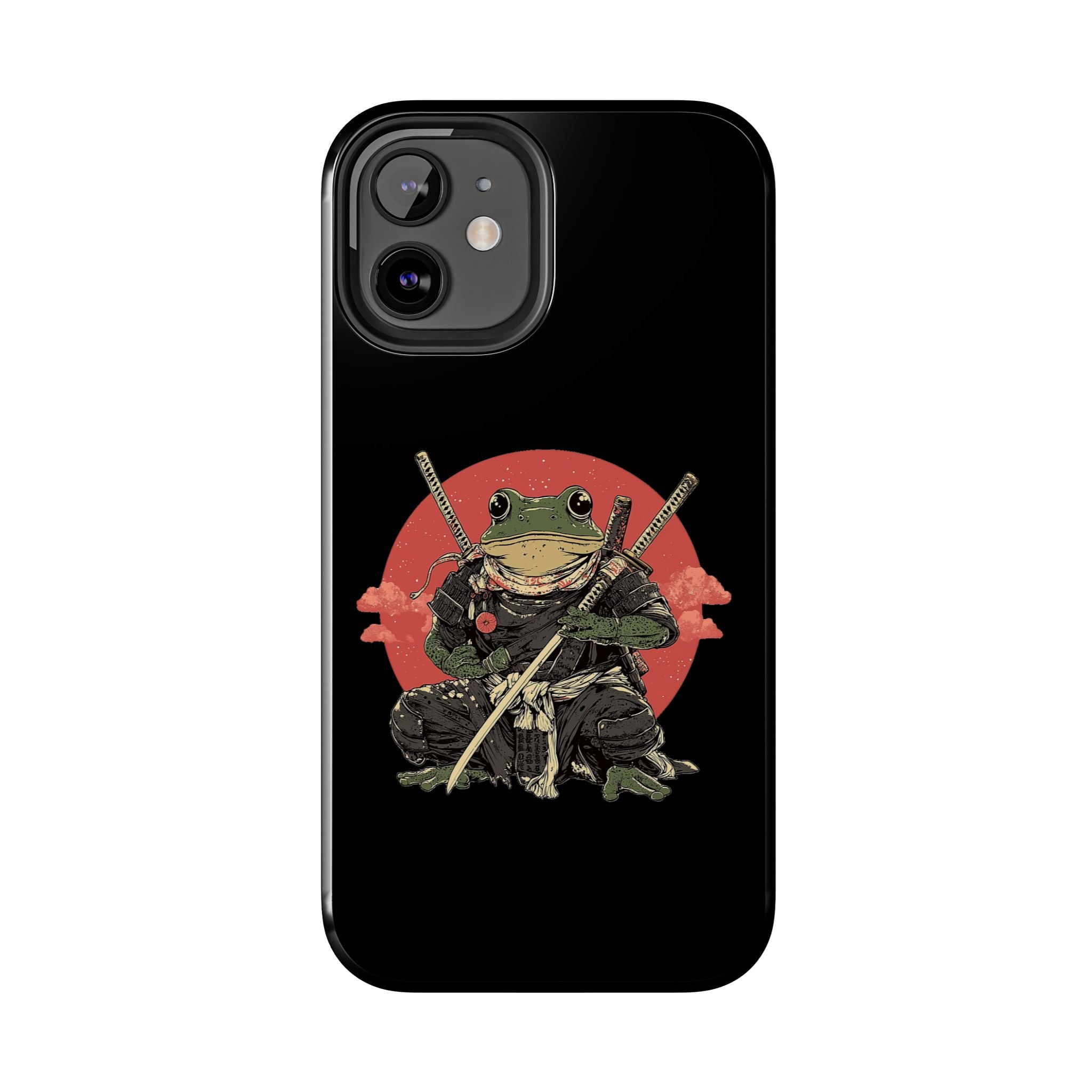 retro-vintage-ninja-frog-iphone-tough-case-red-sun-japanese-samurai-frog-design-ninja-warrior-black-iphone-hard-cover