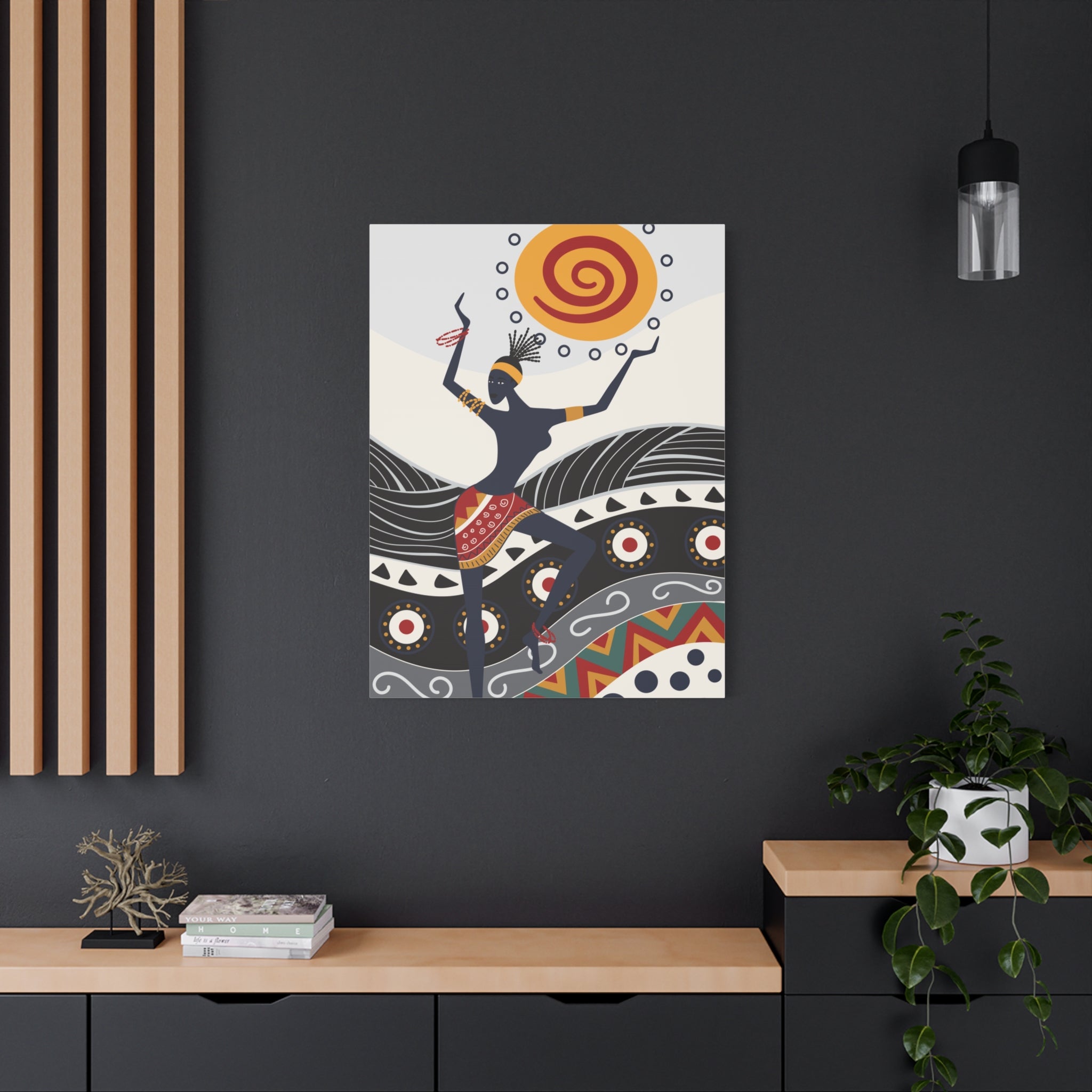 stretched-canvas-print-african-ornament-traditional-dance-wall-decor-african-wall-art-tribal-home-decoration-ethnic-african-a