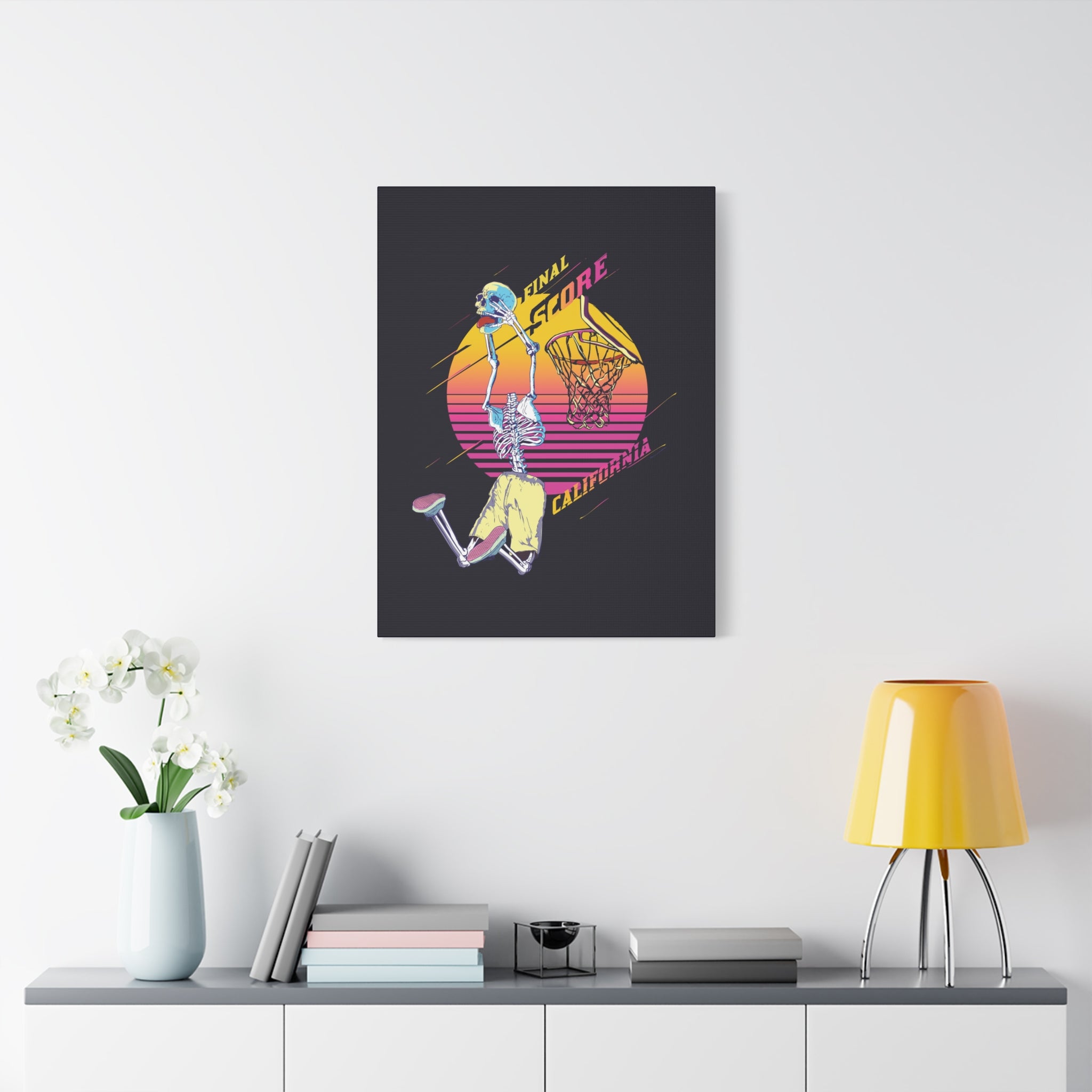 california-basketball-canvas-wall-art-basketball-prints-skull-art-retro-basketball-decor-basketball-home-wall-decor-housewarm