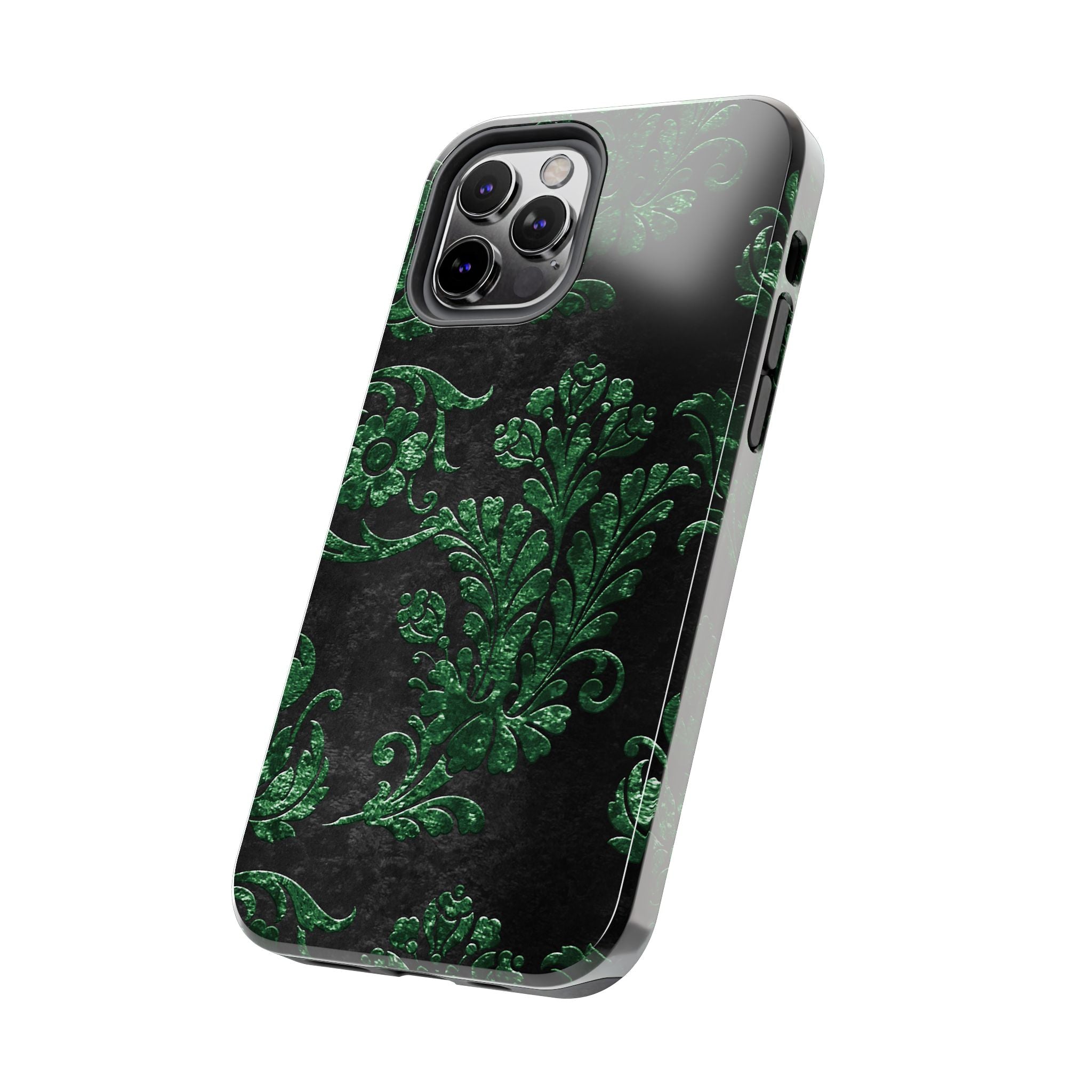 embossed-emerald-velvet-tough-iphone-case-protective-iphone-cover-heavy-duty-iphone-case-rugged-phone-case-durable-smartphone
