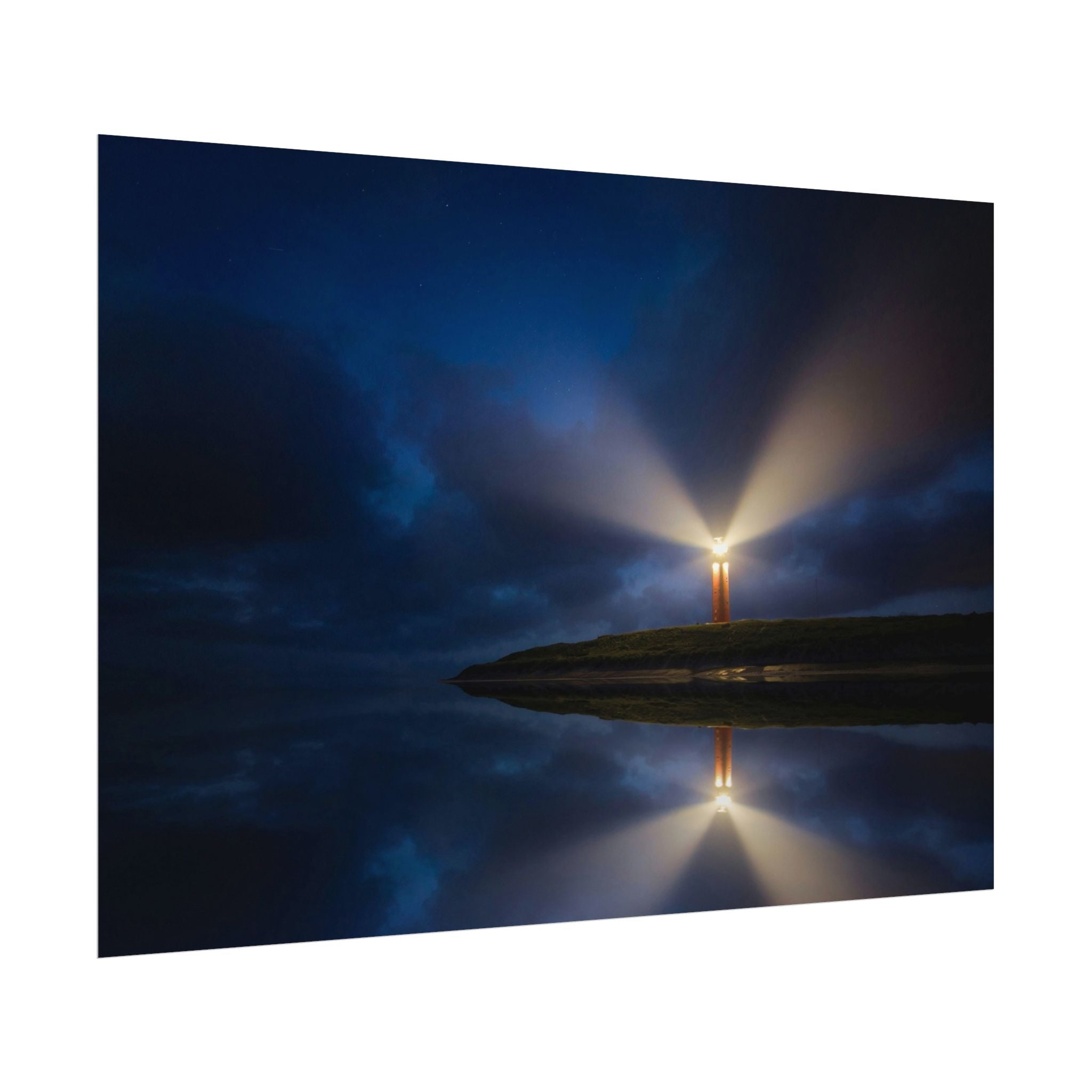 lighthouse-on-rock-poster-wall-art-coastal-wall-decor-nautical-decor-beach-house-decoration-seaside-wall