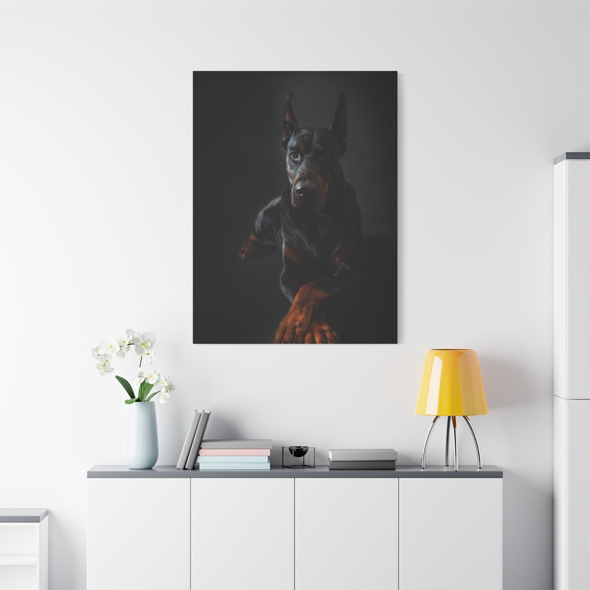 canvas-print-doberman-dog-wall-art-home-decor-office-decor-stretched-matte-canvas-1-25-gift-for-dog-lovers-animal-artwork-pet