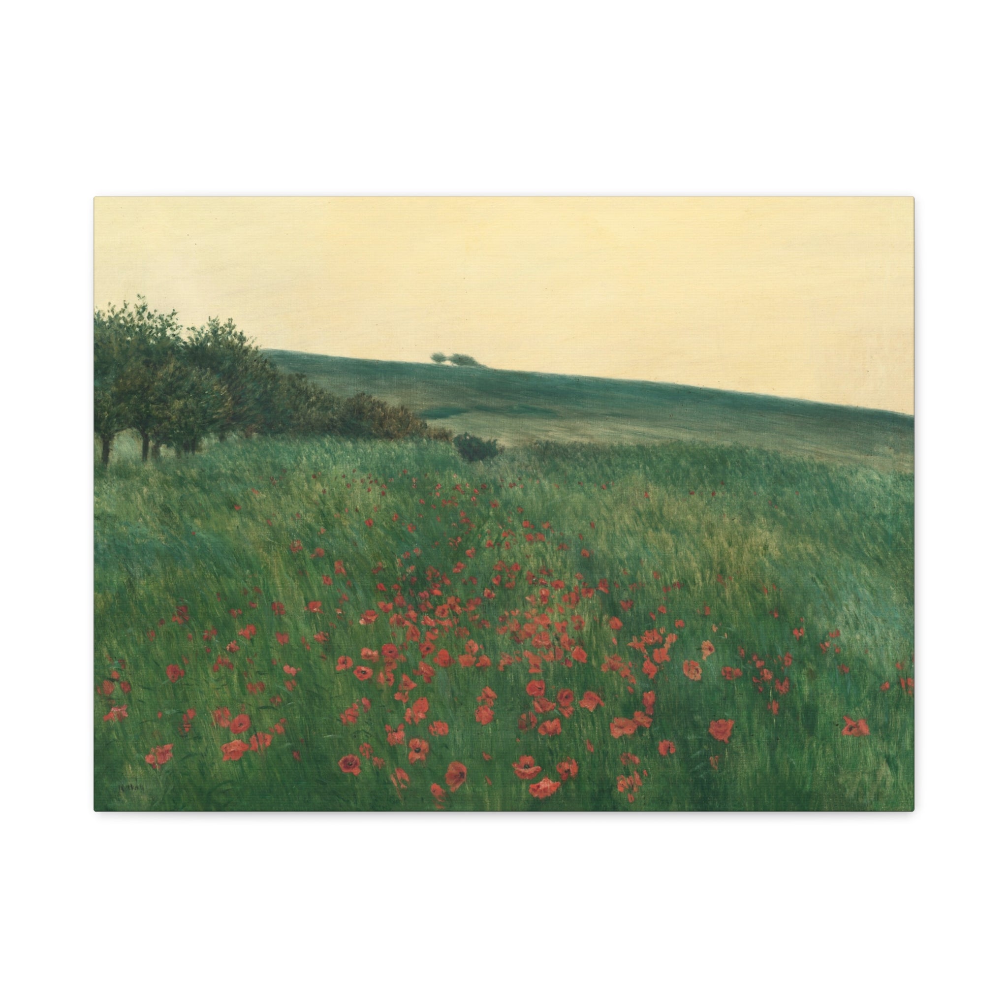 canvas-print-fields-art-print-fields-landscape-painting-red-poppies-frantisek-kavan-rustic-canvas-wall-art-farmhouse-wall-dec