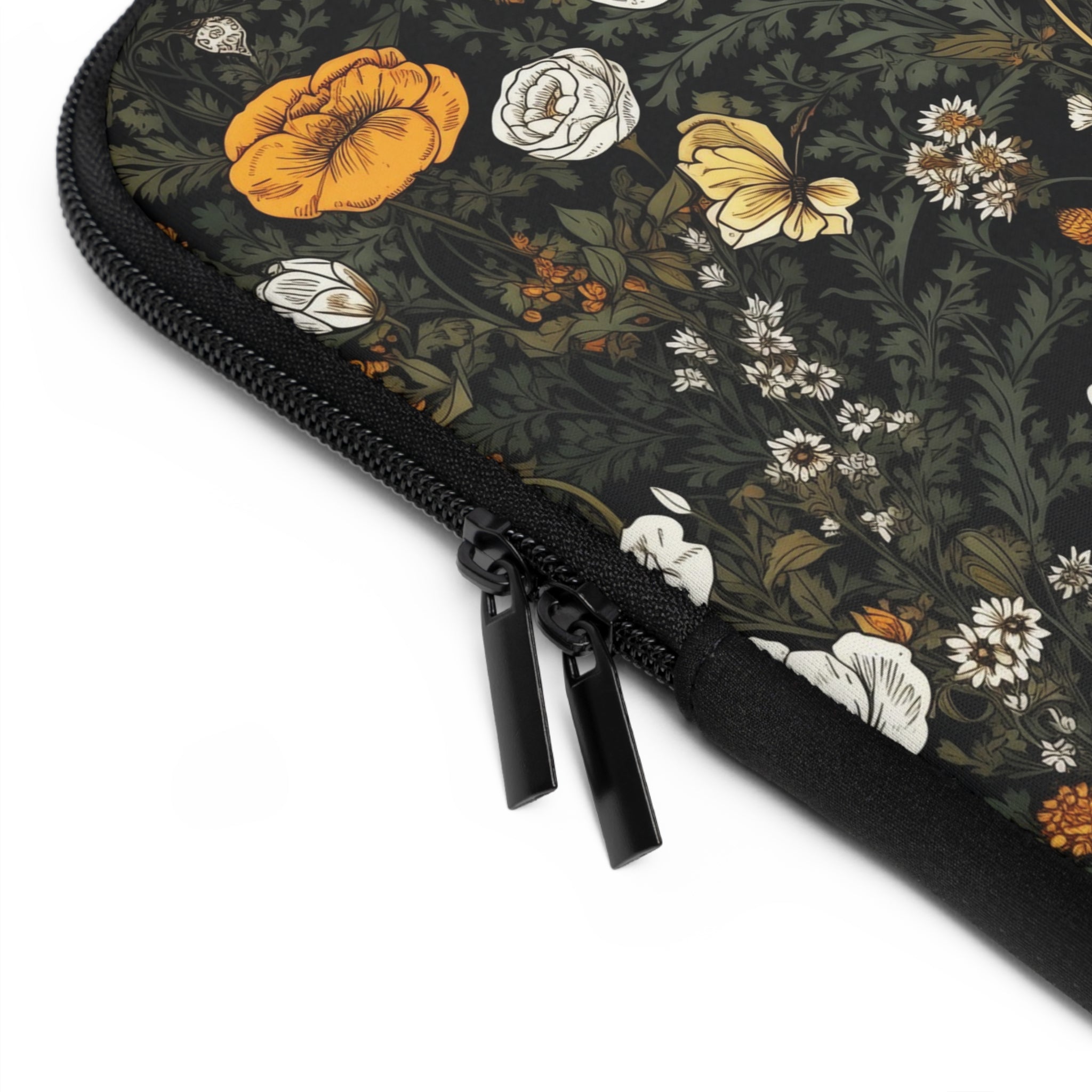 laptop-sleeve-cottagecore-dark-wild-flowers-butterfly-macbook-air-sleeve-floral-computer-bag-tech-case-tablet-cover-laptop