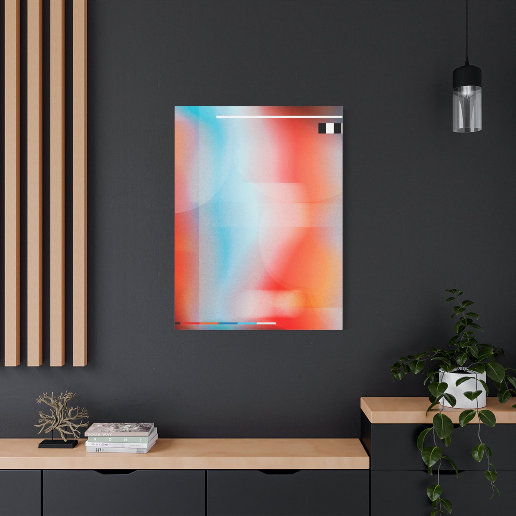 canvas-print-abstract-orange-retro-colorful-home-decor-wall-art-stretched-matte-canvas-living-room-decor-unique-gift-idea