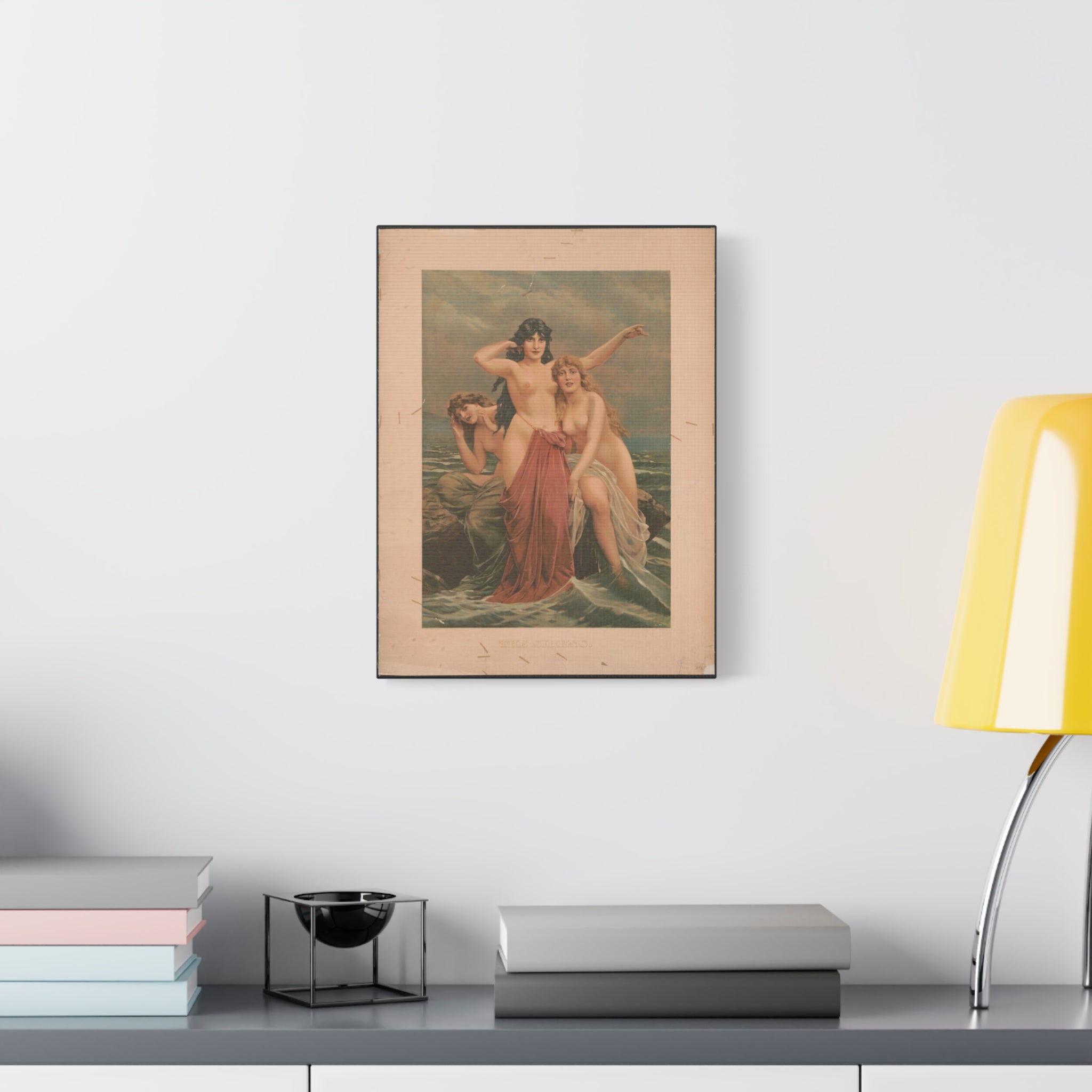canvas-print-the-sirens-vintage-poster-woman-illustration-wall-decor-mythology-art-retro-sirens-picture-gift-for-mythology-lo
