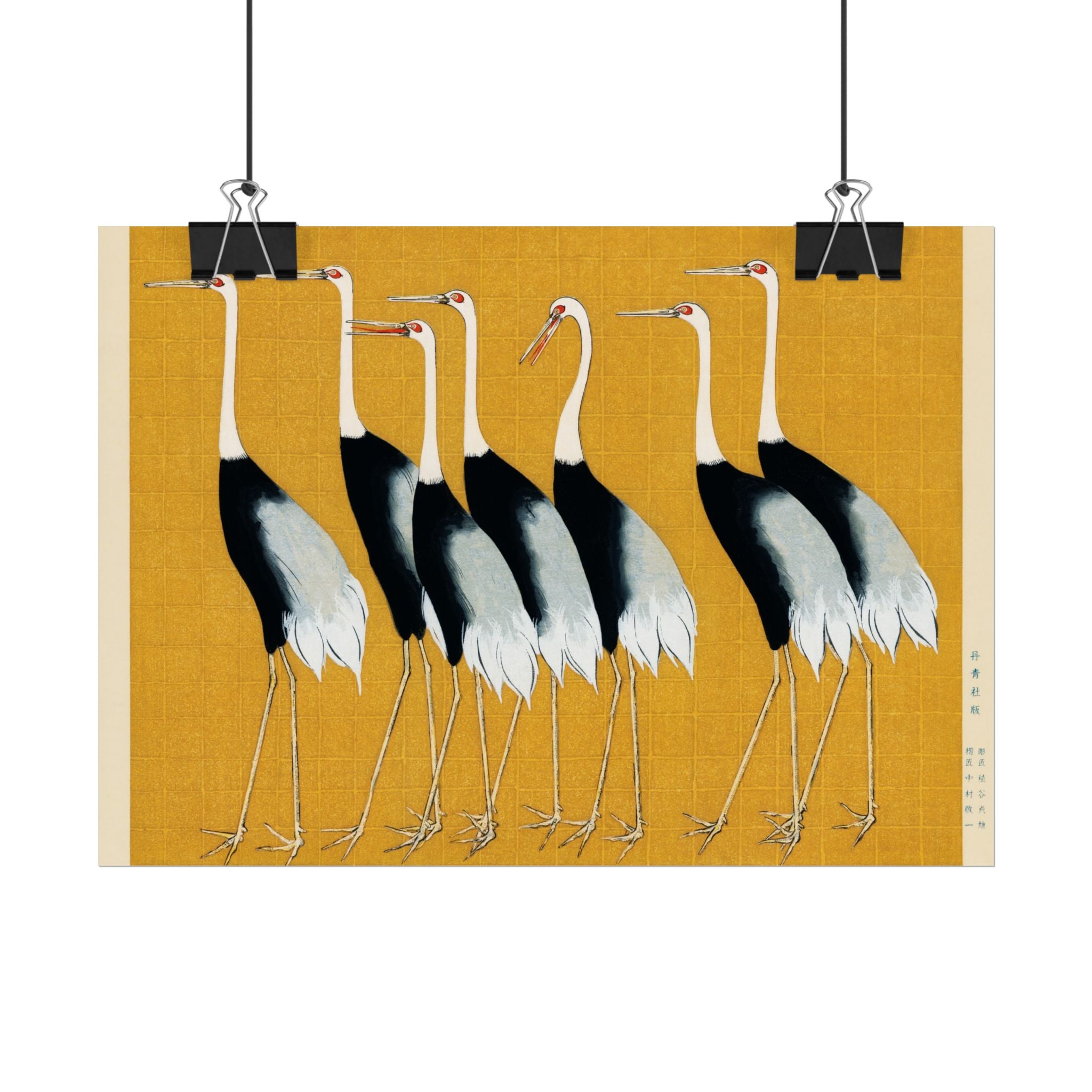 Japanese Red Crown Crane Poster Wall Art, Home Decor, Housewarming Gift, Poster Print, Japanese Poster Wall Decor