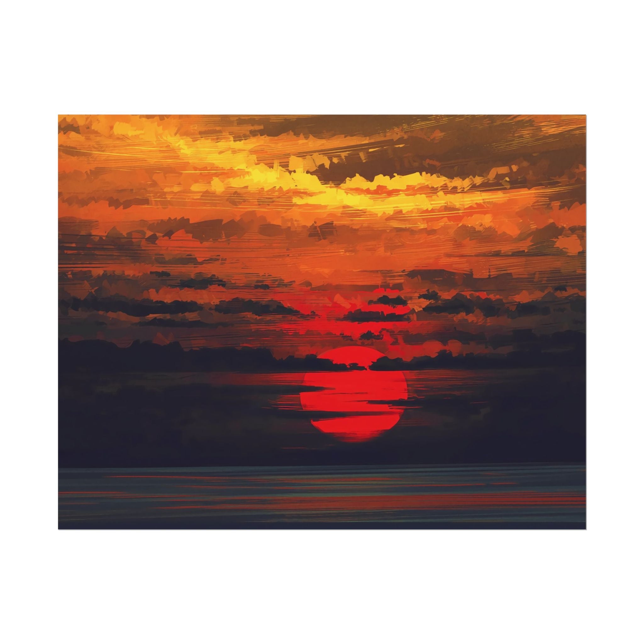 red-sunset-landscape-poster-print-cozy-home-decor-living-room-decor-farm-house-wall-decor-house-warming-gift