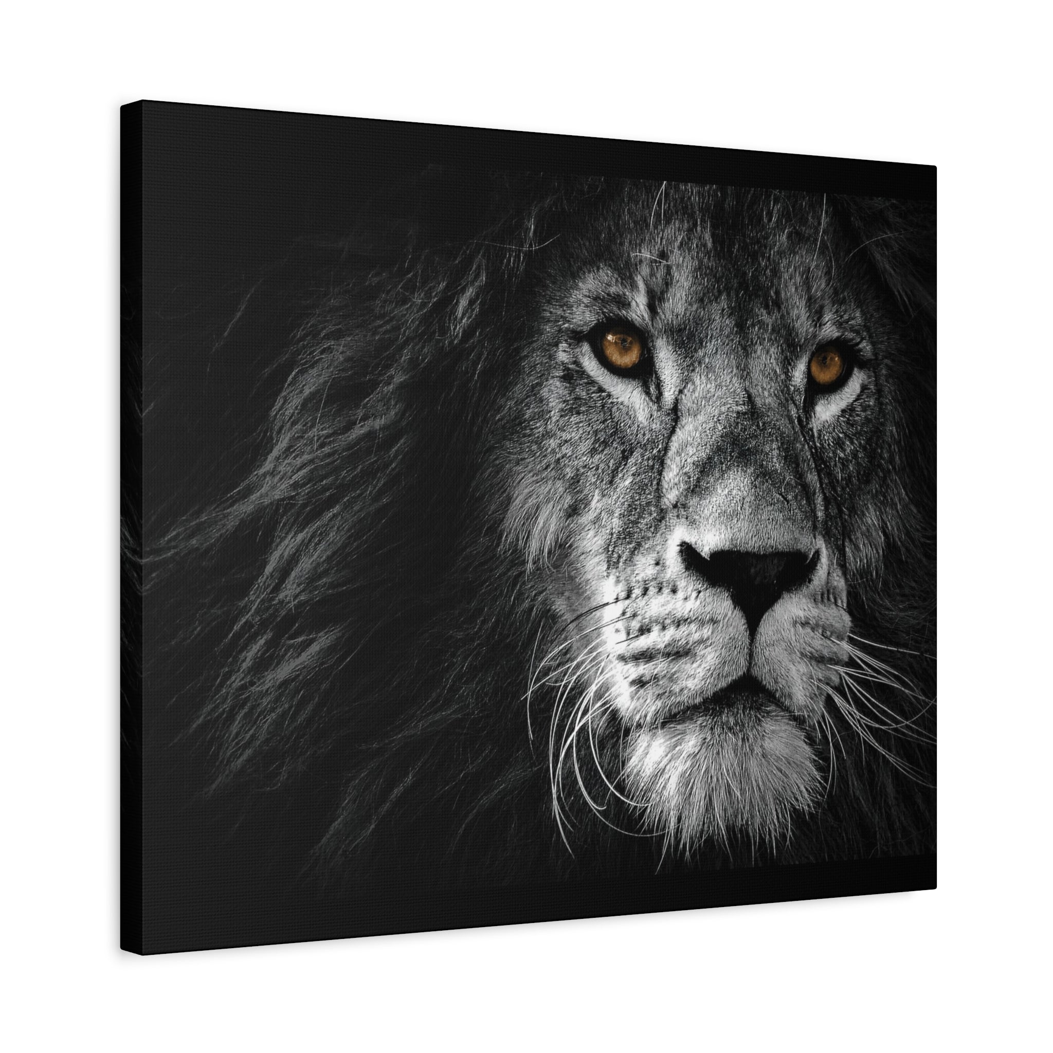 canvas-print-lion-wall-art-black-and-white-living-room-decor-matte-stretched-lion-poster-jungle-animal-art-print-wildlife-saf
