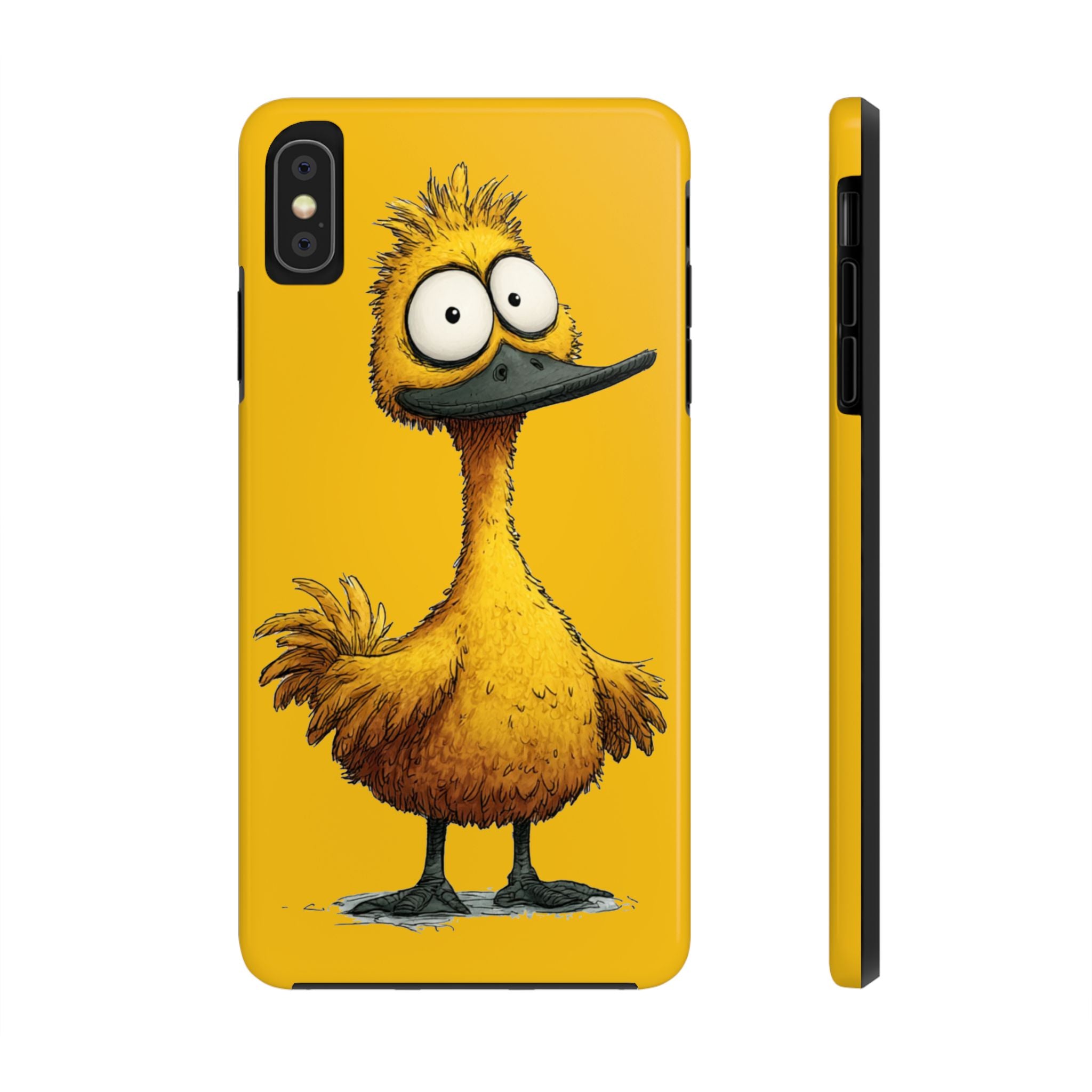 Quirky Funny Duck iPhone Tough Case - Kawaii Animal Phone Cover - Protective Phone Cover - Yellow iPhone Case