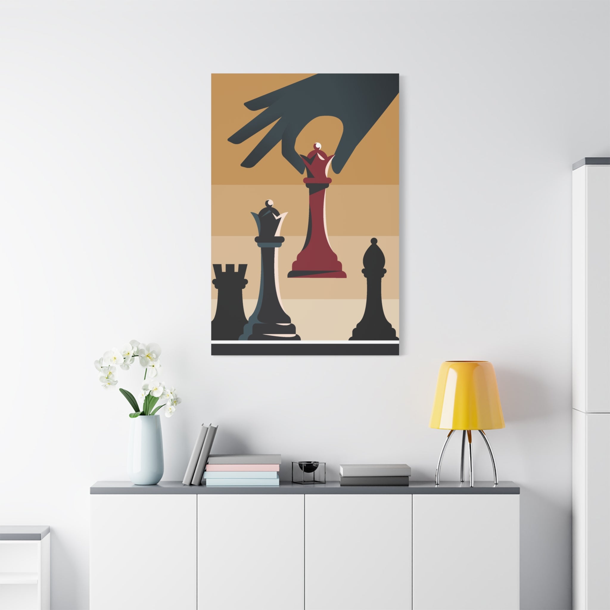 chess-queen-matte-canvas-print-home-decor-for-chess-lovers-stretched-wall-art-chess-player-gift-game-room-decoration-chess-ar