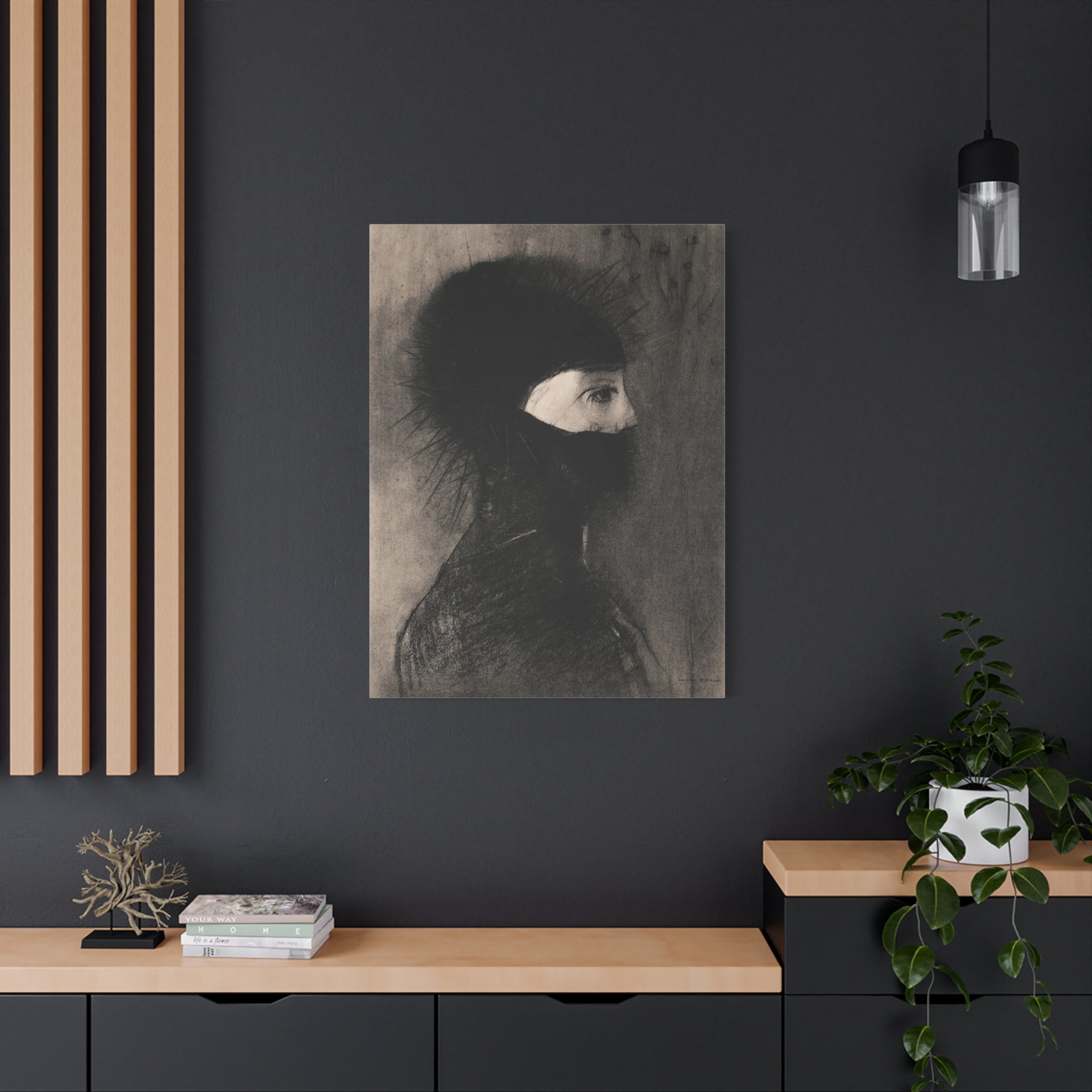 canvas-wall-art-armor-by-odilon-redon-vintage-woman-illustration-post-impressionism-art-wall-decor-matte-canvas-stretched