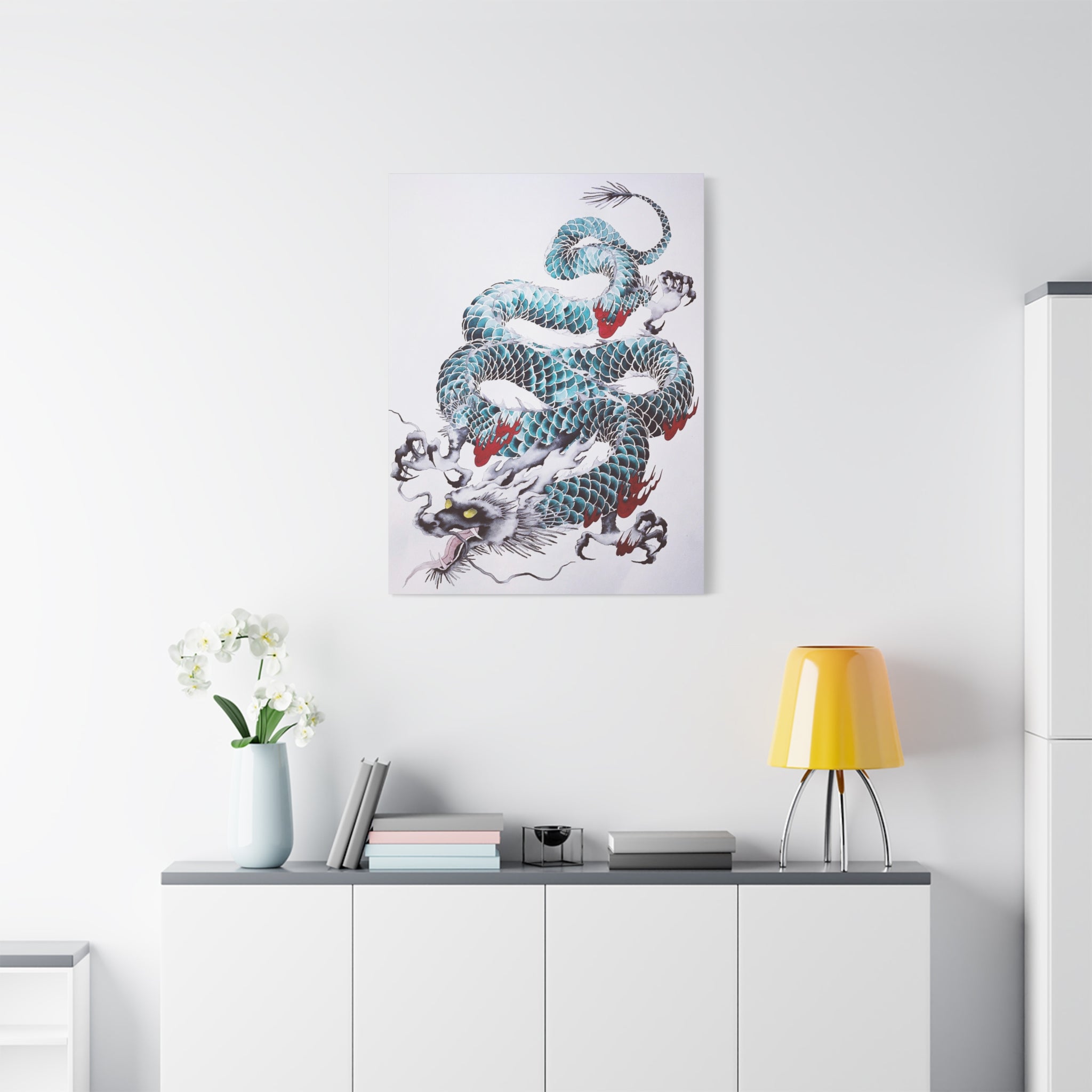 canvas-wall-art-japanese-dragon-mythology-print-matte-stretched-home-decor-asian-inspired-art-mythical-creature-artwork