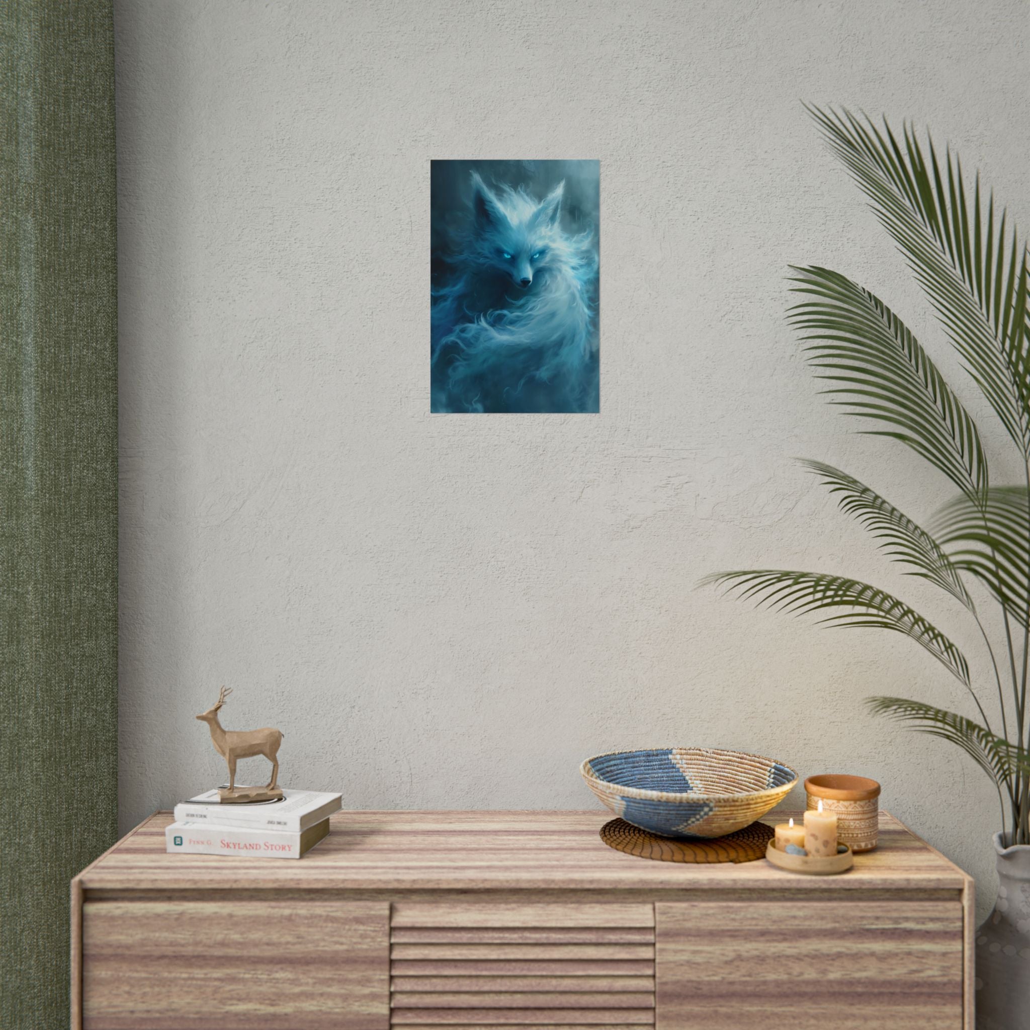 arctic-white-snow-fox-poster-print-fantasy-decor-wildlife-wall-art-home-decor-animal-lover-gift-anime-fantasy-gift