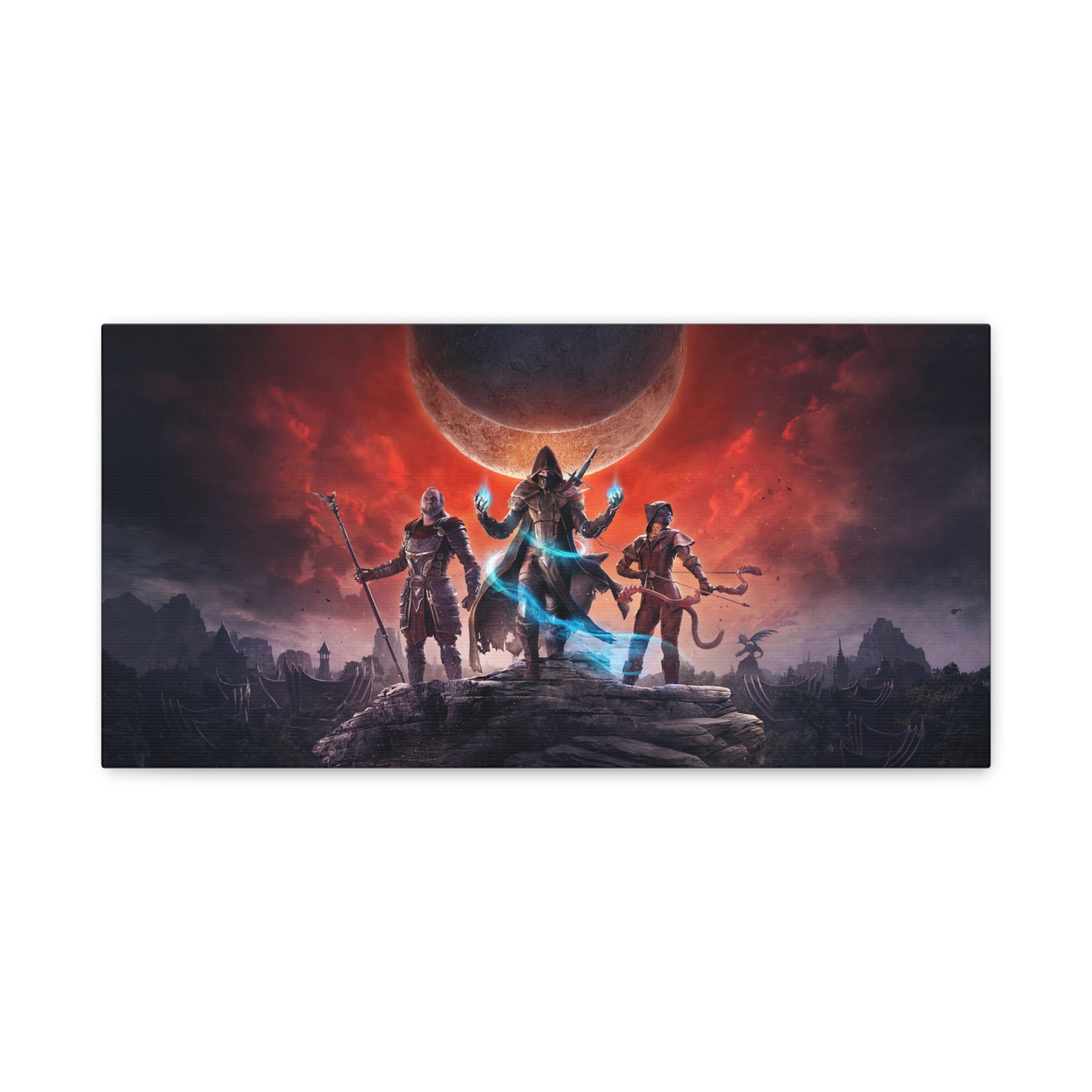 The Elder Scrolls Elsweyr, Skyrim Canvas Wall Art - Dragon Game Canvas Print Room Decor, Gaming Wall Art, Skyrim Gift