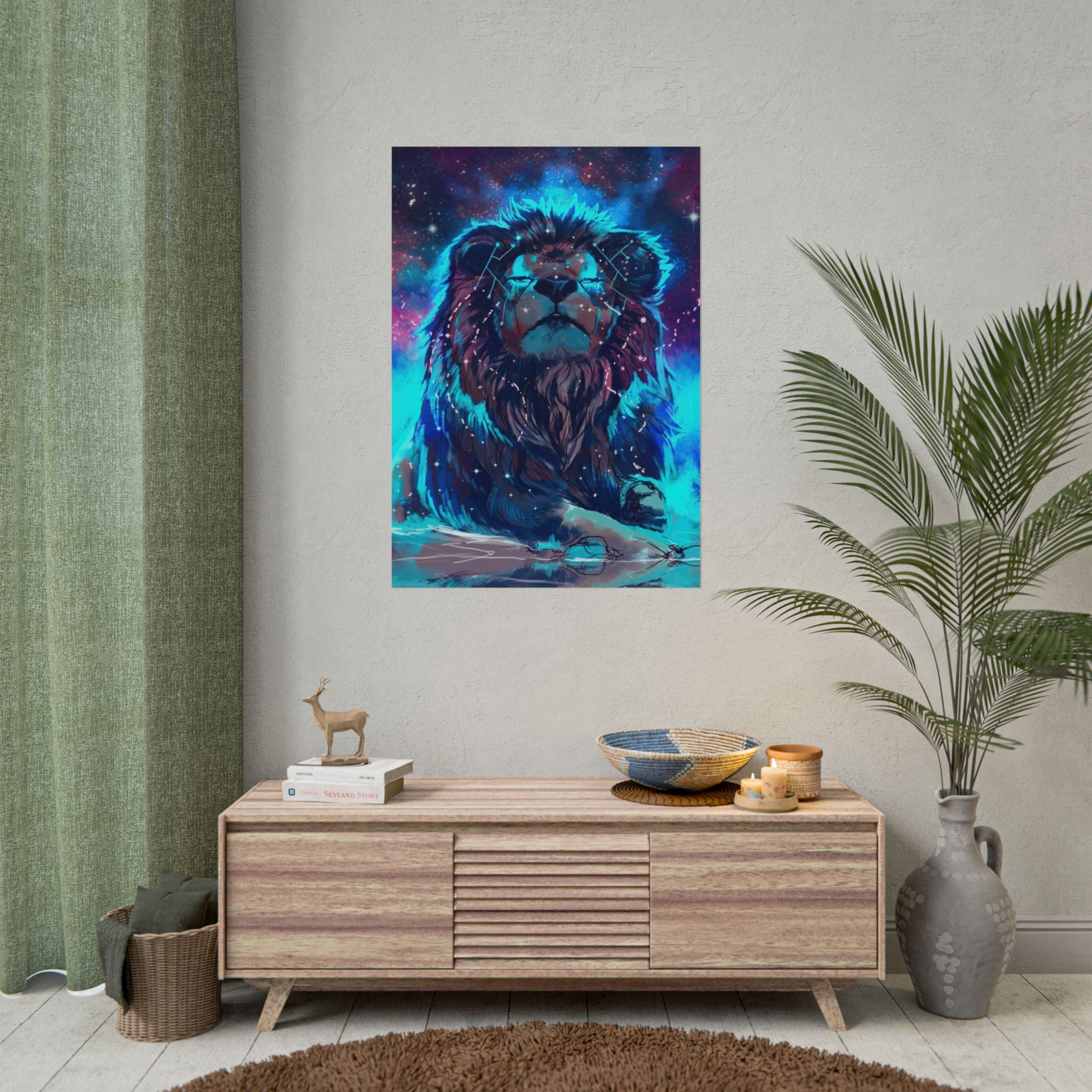 poster-print-lion-wall-art-fantasy-leon-living-room-decor-lion-wall-decor-lion-poster-jungle-animal-art-print-wildlife-safari