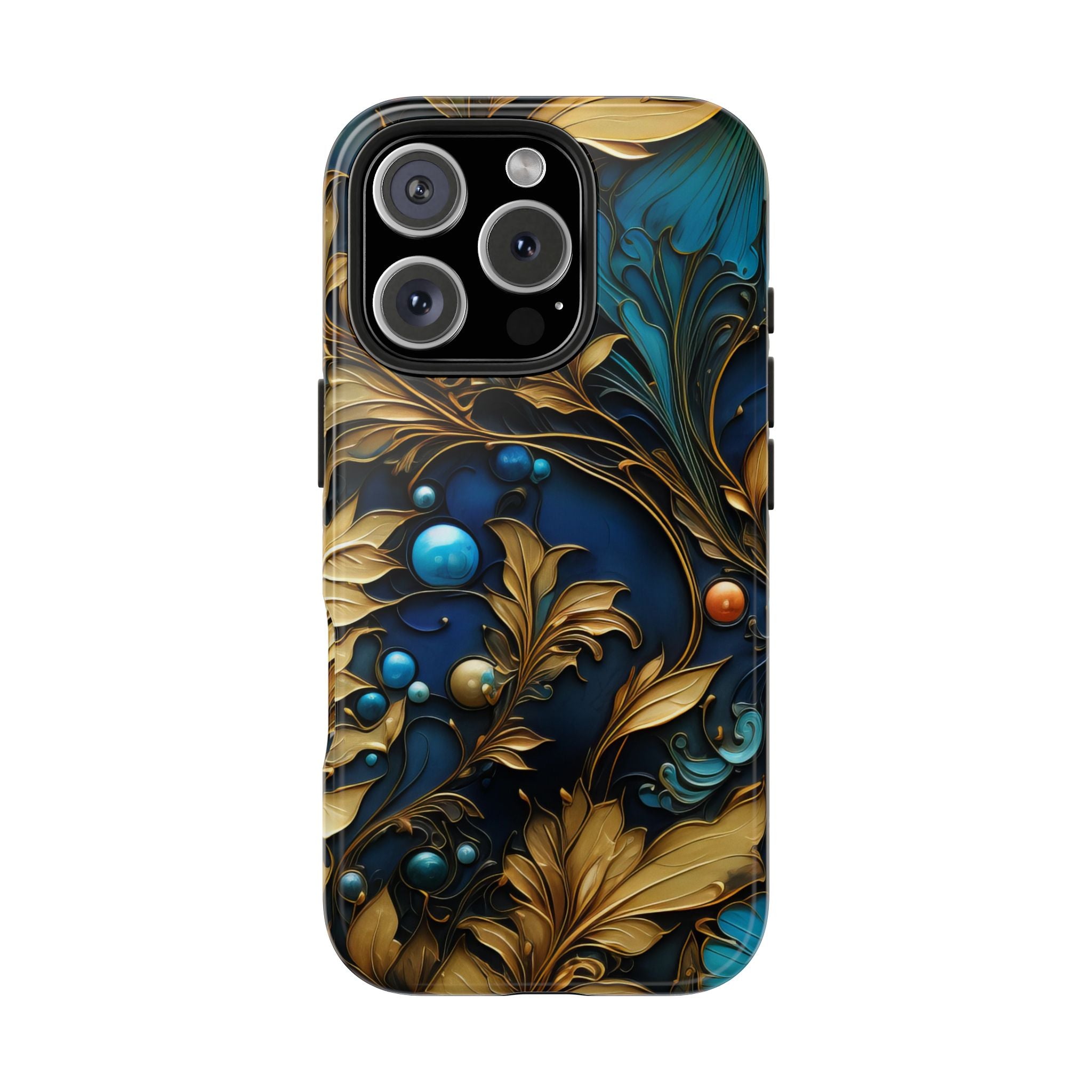 textured-art-nouveau-floral-tough-phone-case-cottagecore-iphone-case-unique-floral-phone-cover-vintage-style-iphone-case-prot